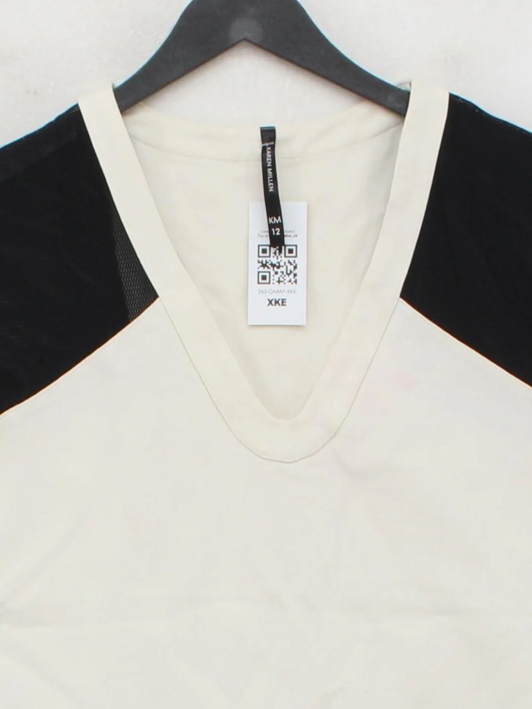 Karen Millen Women's Top UK 12 Cream Viscose with Polyamide, Elastane Basic - Image 3
