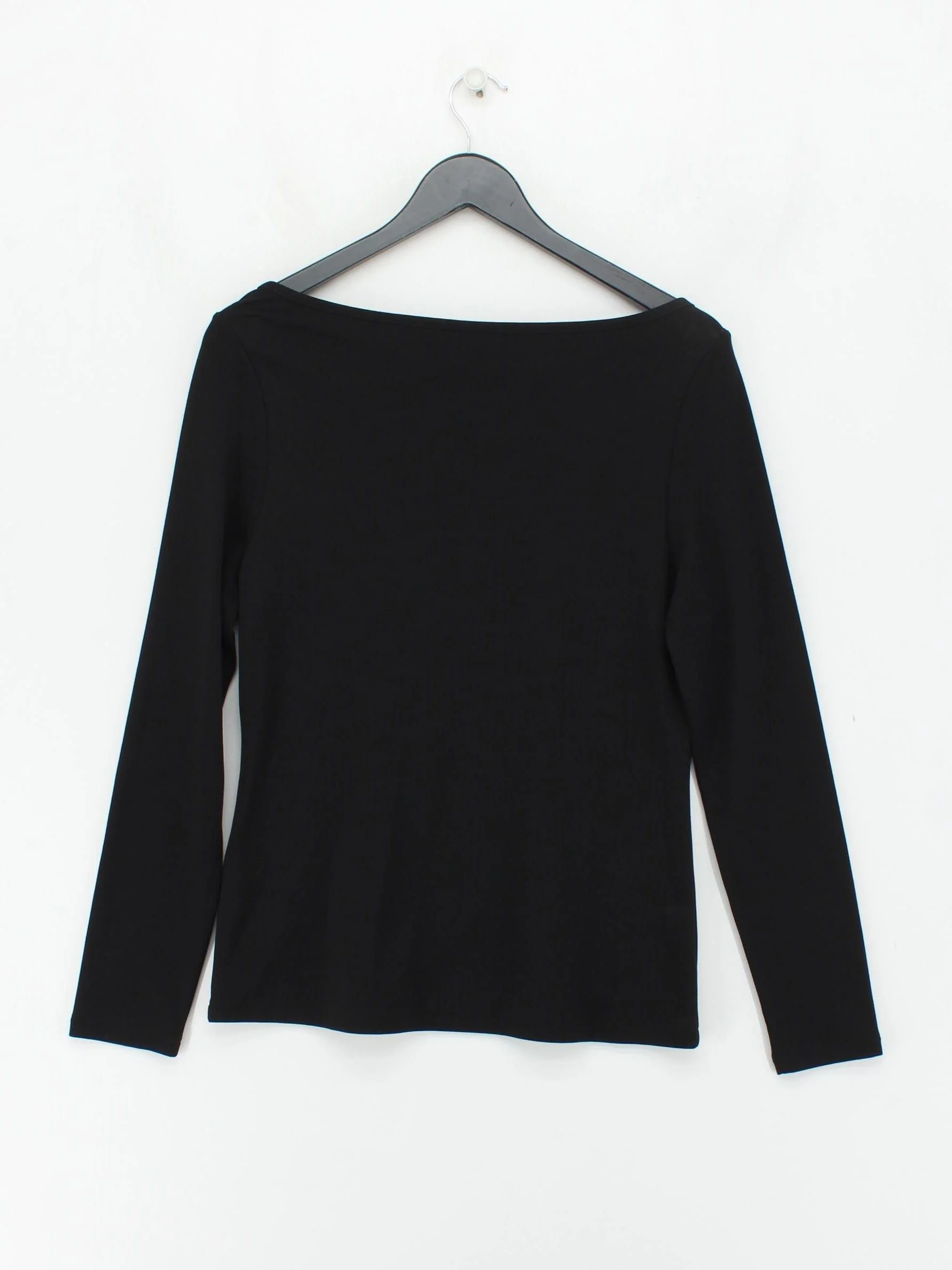 Karen Millen Women's Top UK 14 Black Viscose with Polyamide, Elastane Basic - Image 2