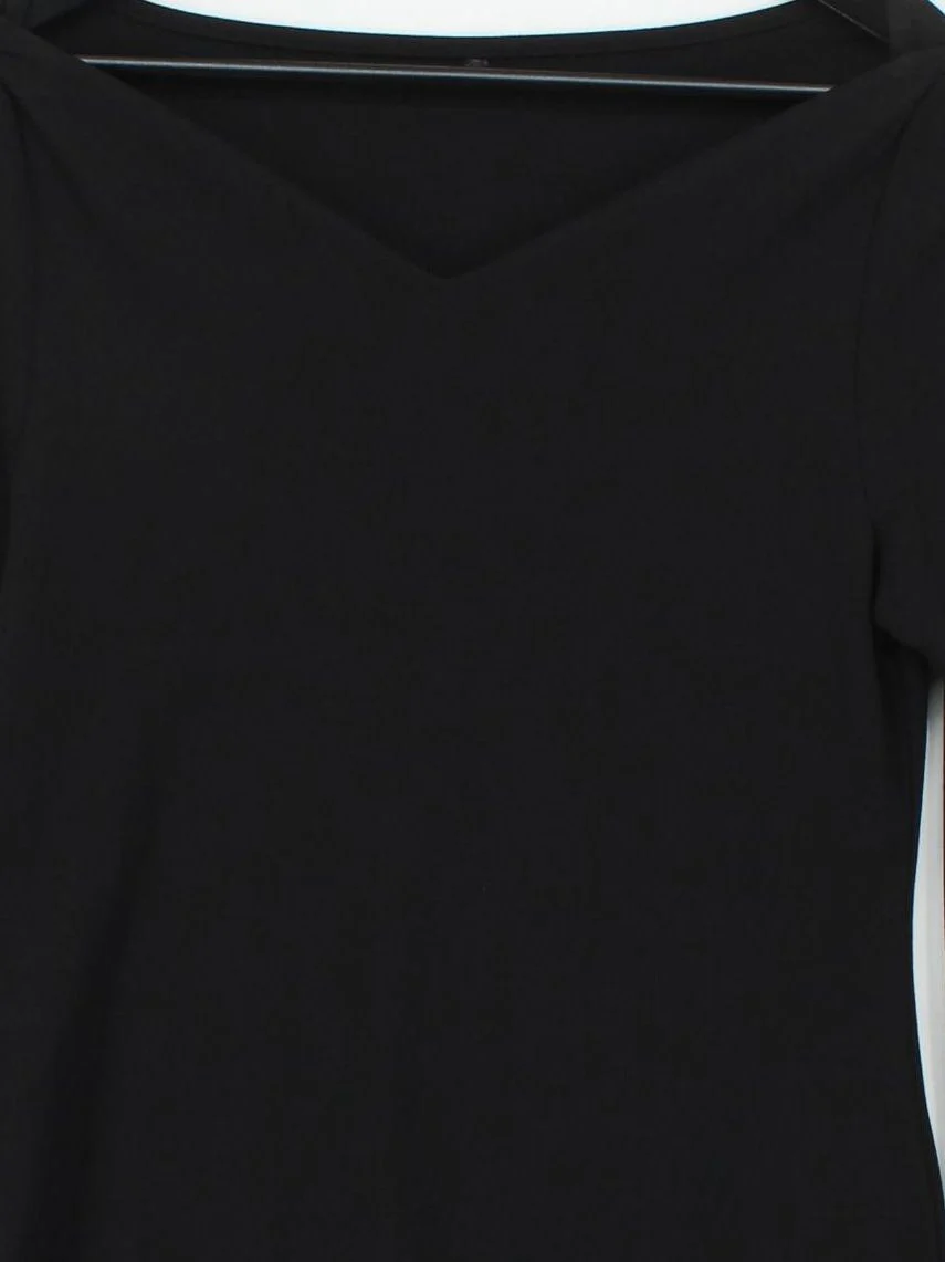Karen Millen Women's Top UK 14 Black Viscose with Polyamide, Elastane Basic - Image 3