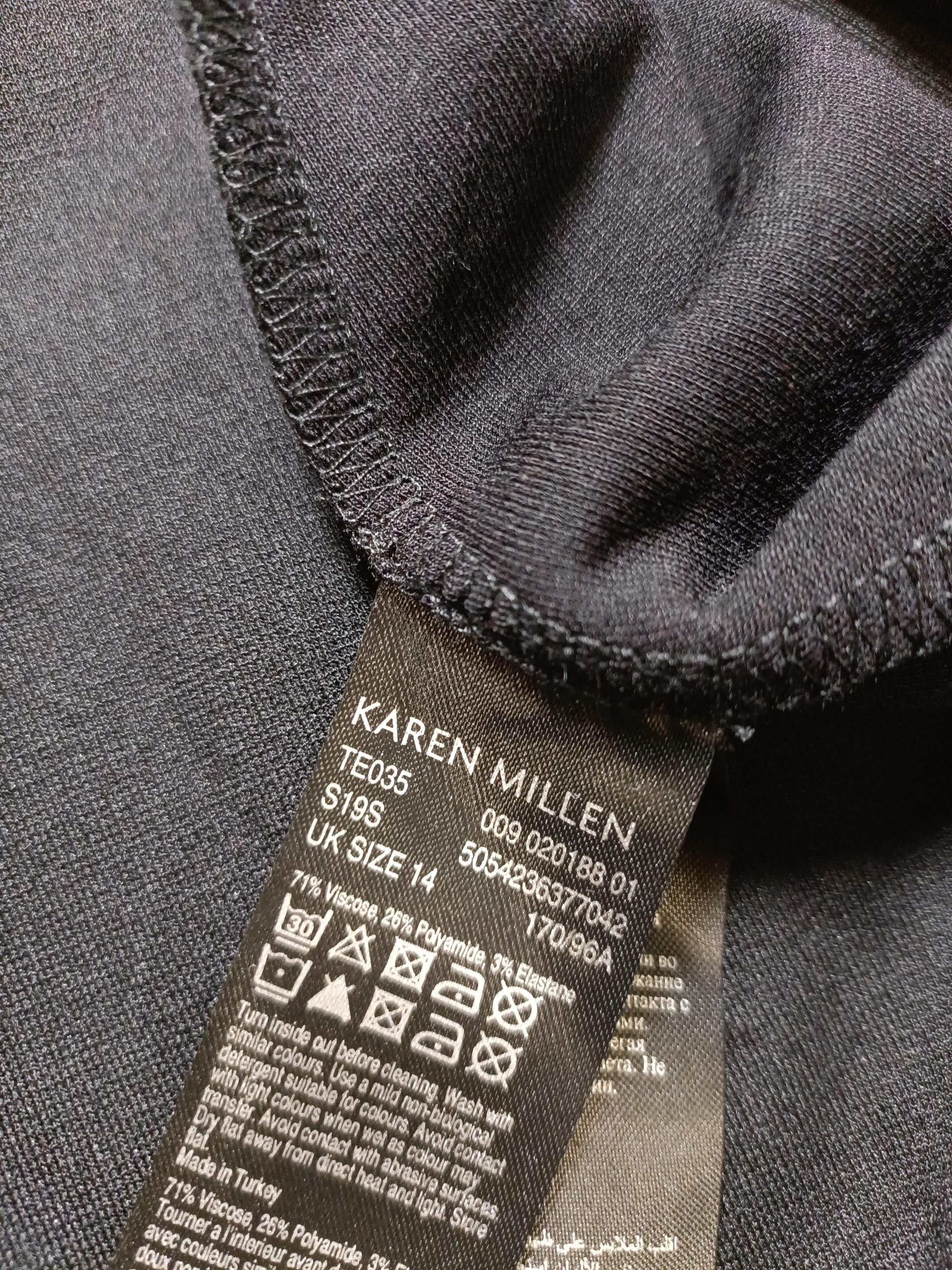 Karen Millen Women's Top UK 14 Black Viscose with Polyamide, Elastane Basic - Image 5