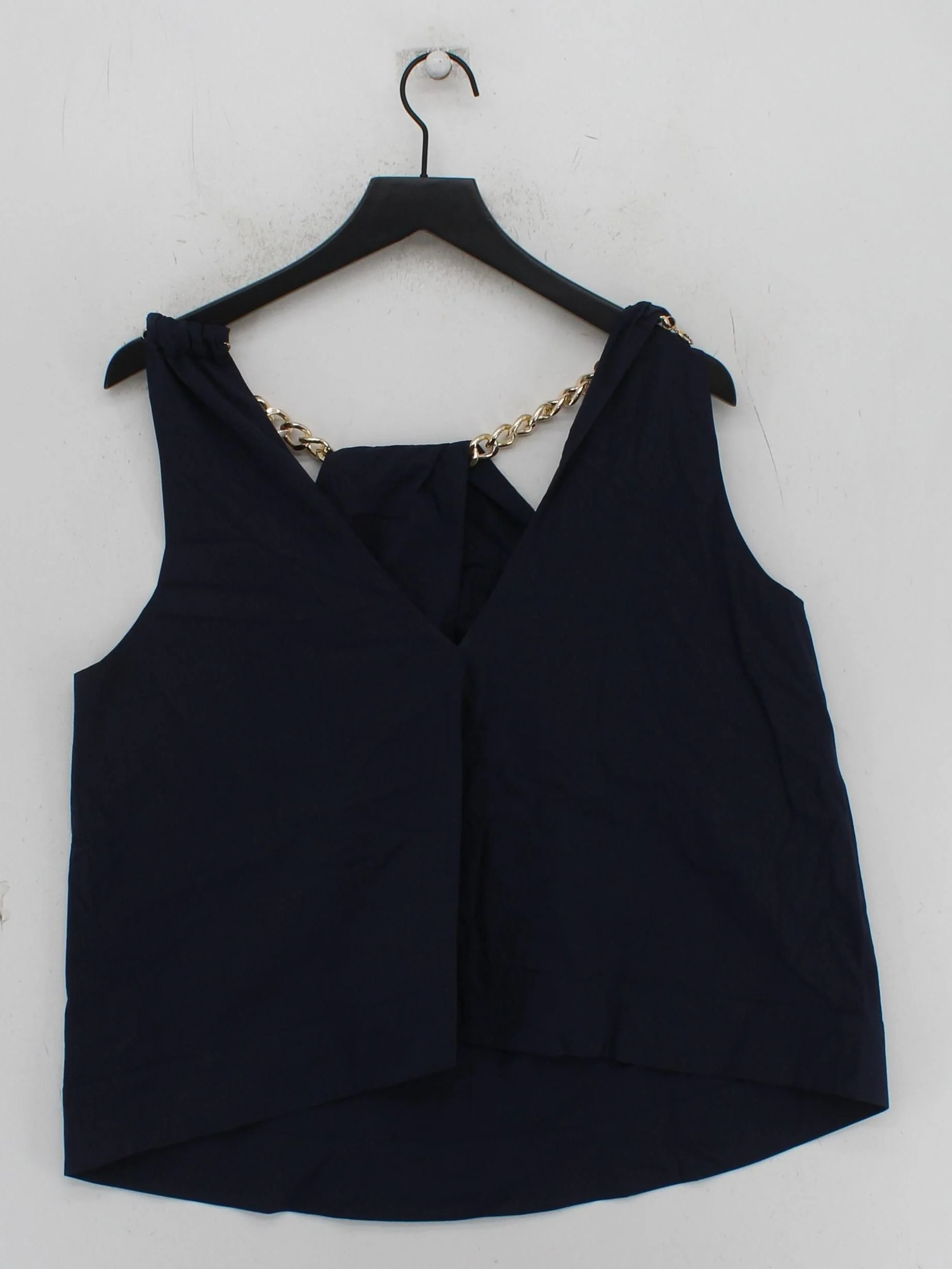Karen Millen Women's Top UK 14 Blue Cotton with Polyester Basic - Image 2