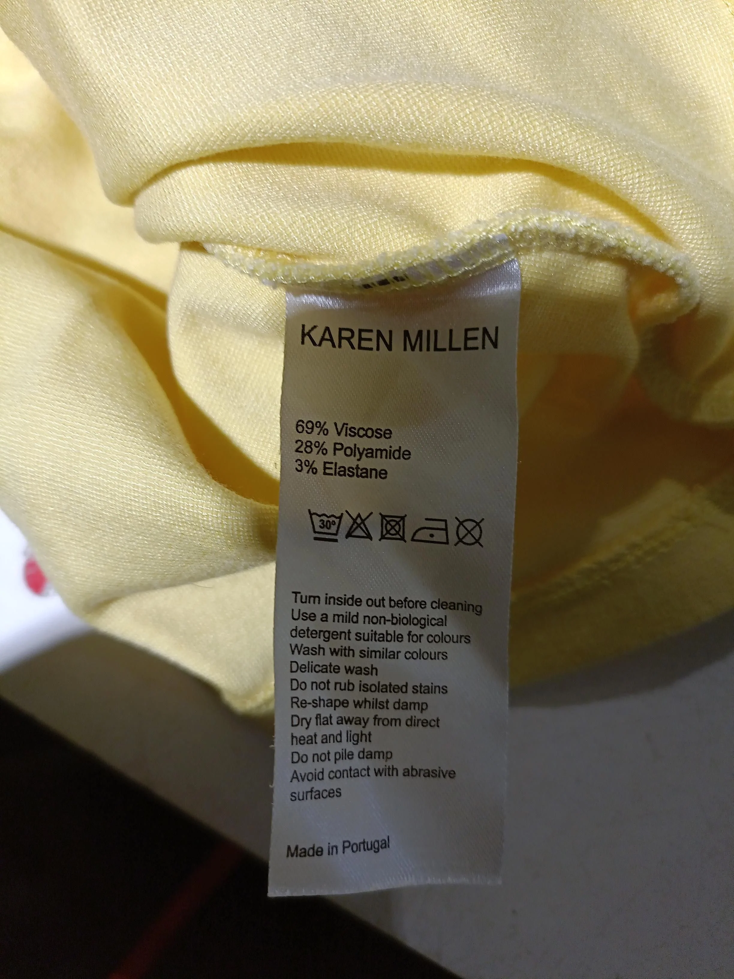 Karen Millen Women's Top UK 14 Yellow Viscose with Polyamide, Elastane Basic - Image 6