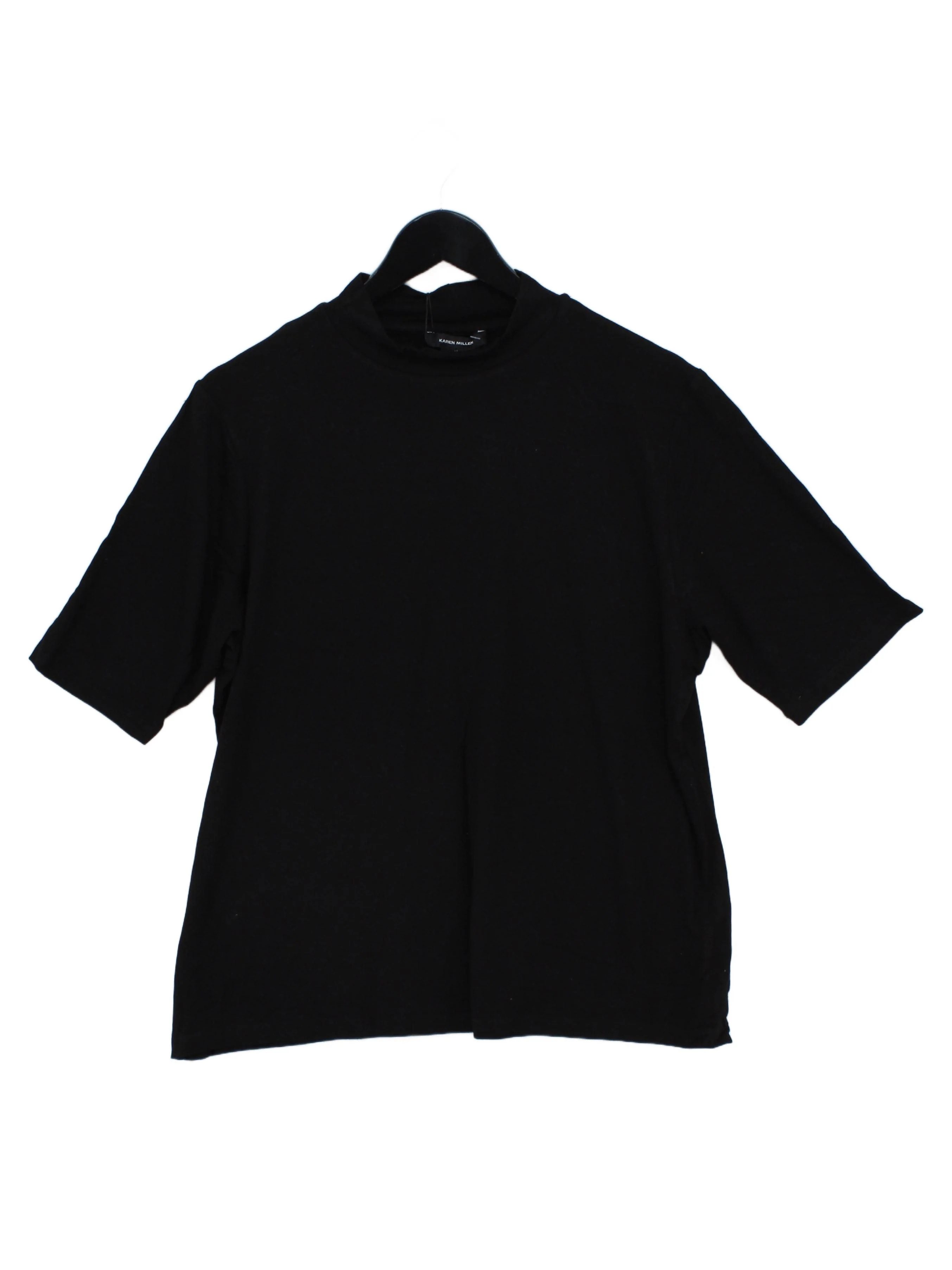 Karen Millen Women's Top UK 22 Black Viscose with Elastane Basic