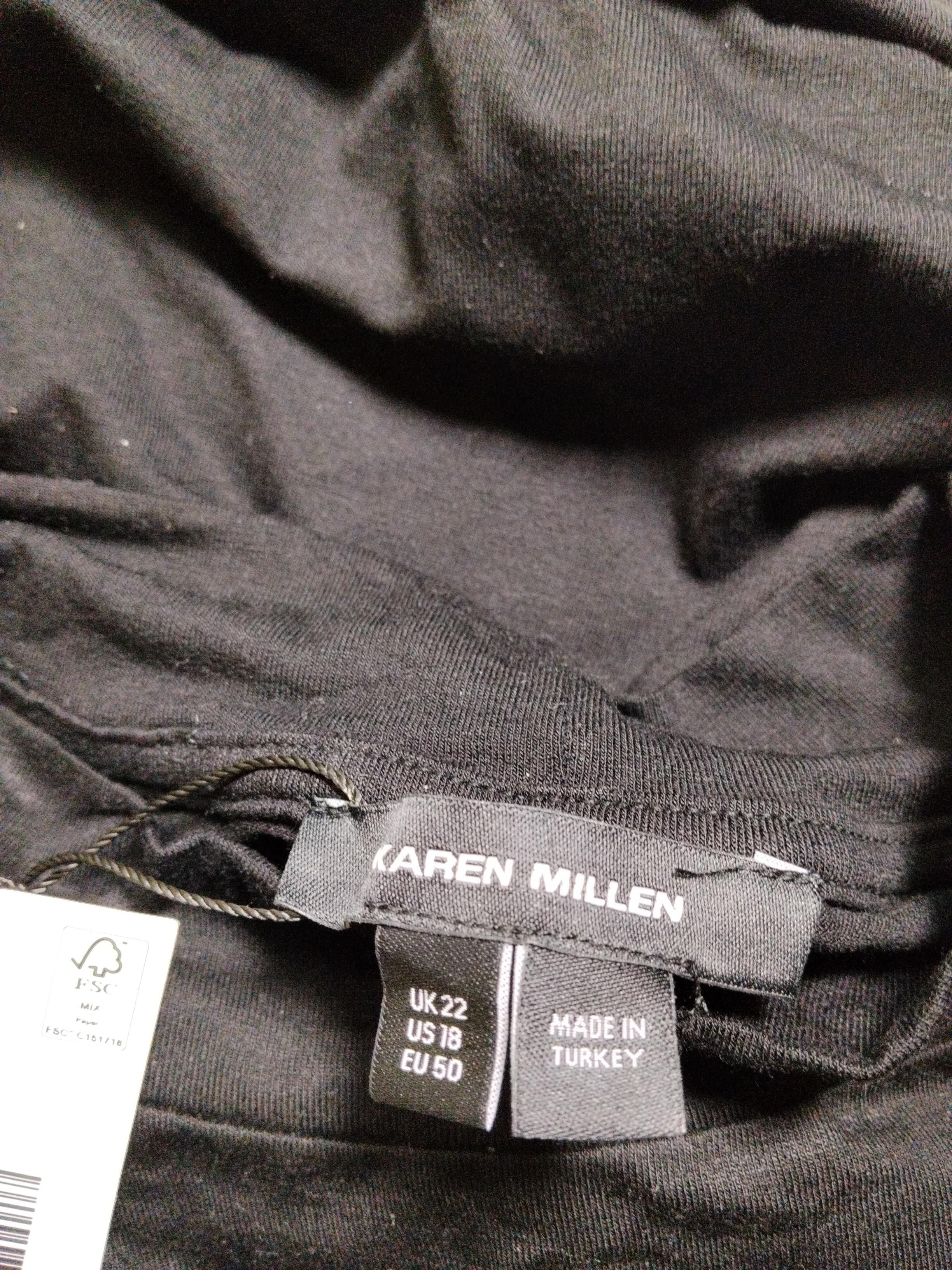 Karen Millen Women's Top UK 22 Black Viscose with Elastane Basic - Image 5