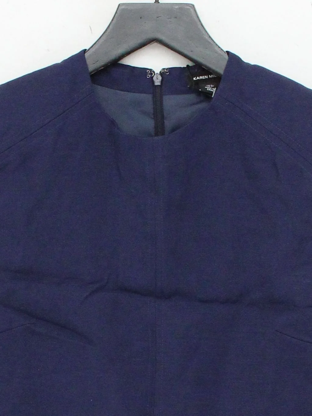 Karen Millen Women's Top UK 6 Blue 100% Other Sleeveless Round Neck Basic - Image 3