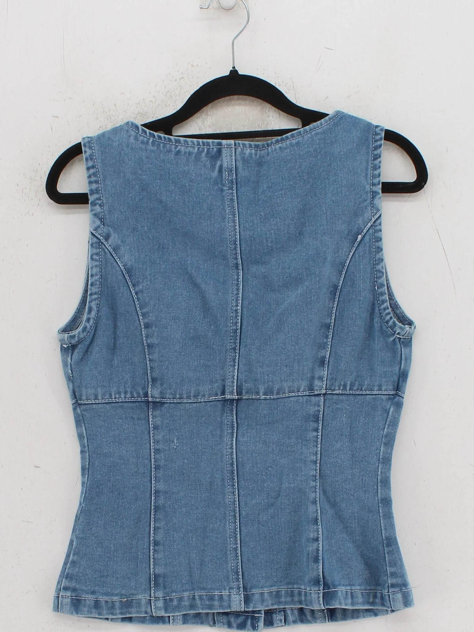 Karen Millen Women's Top UK 6 Blue Cotton with Viscose, Polyester Basic - Image 2