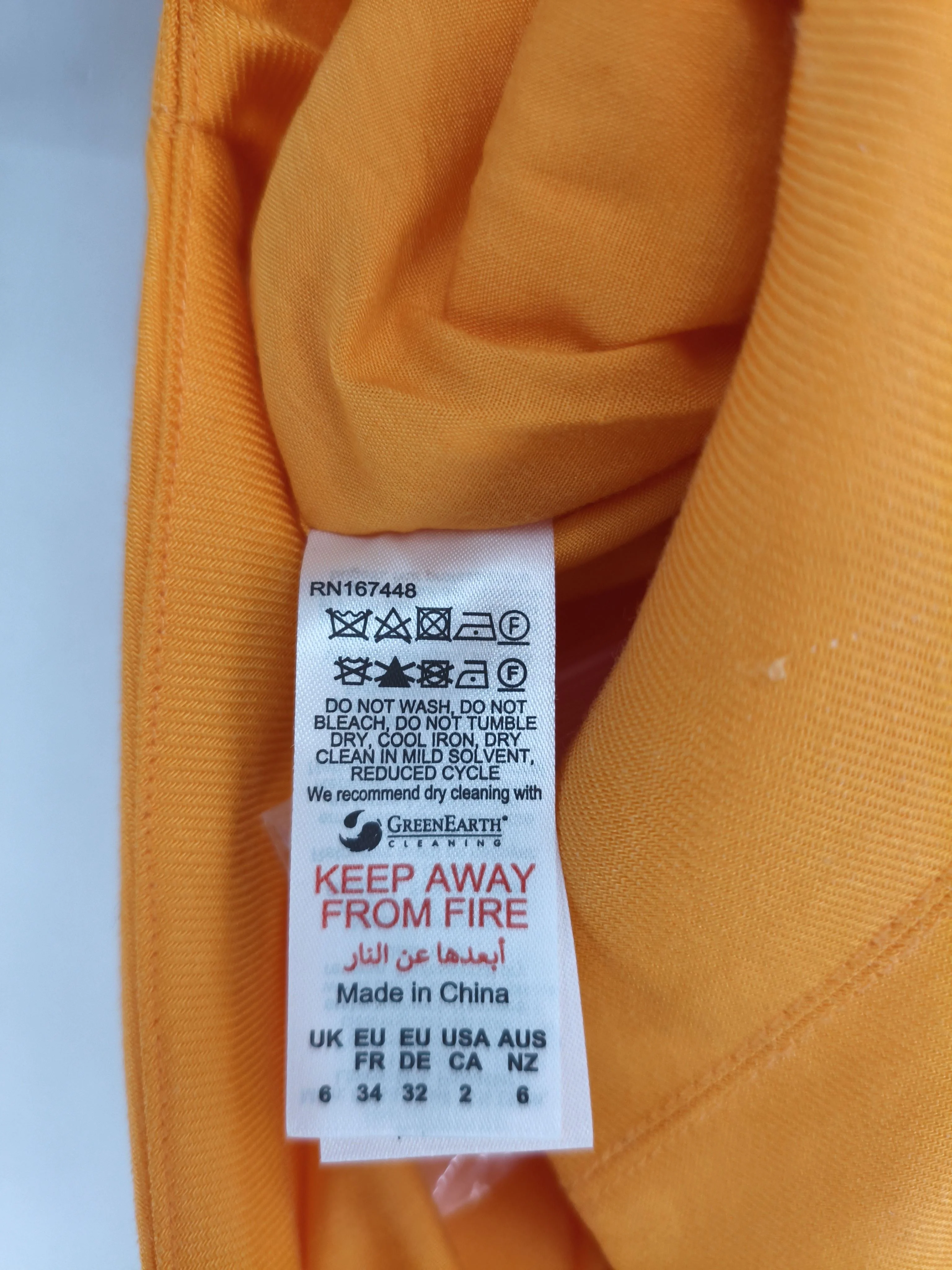 Karen Millen Women's Top UK 6 Orange 100% Other Sleeveless Crew Neck Basic - Image 10