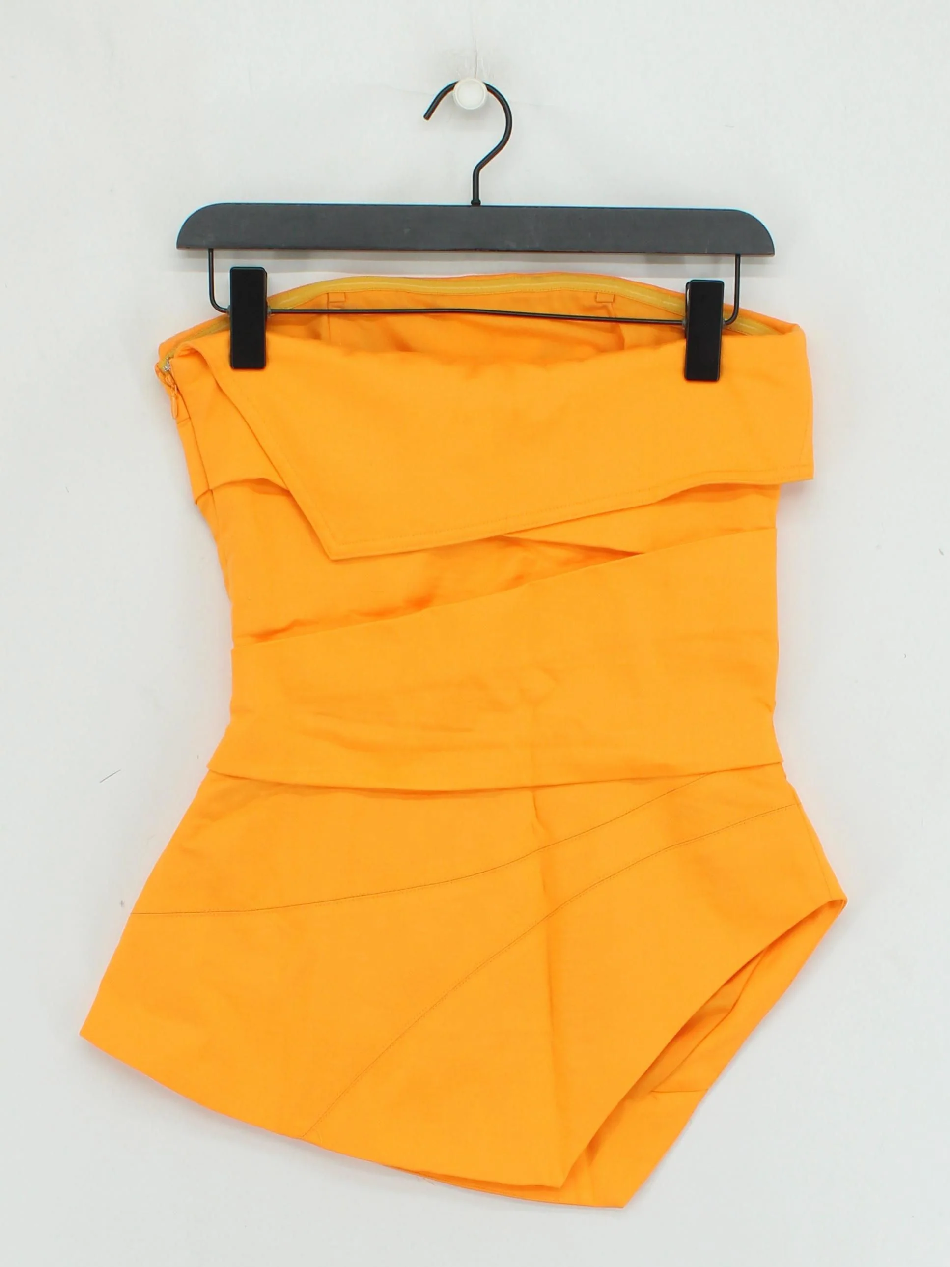 Karen Millen Women's Top UK 6 Orange 100% Other Sleeveless Crew Neck Basic - Image 2