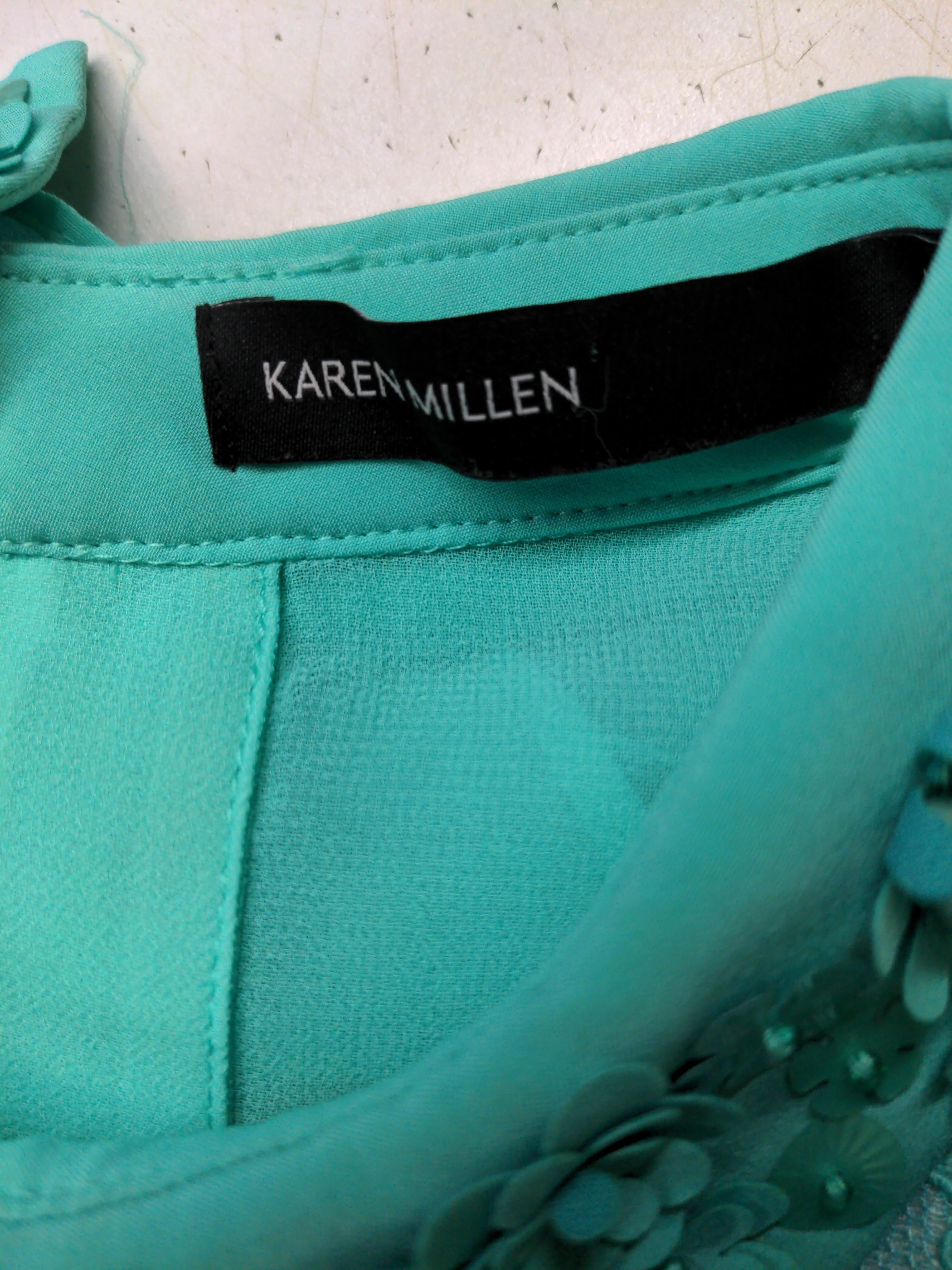 Karen Millen Women's Top UK 8 Green Polyester - Image 5