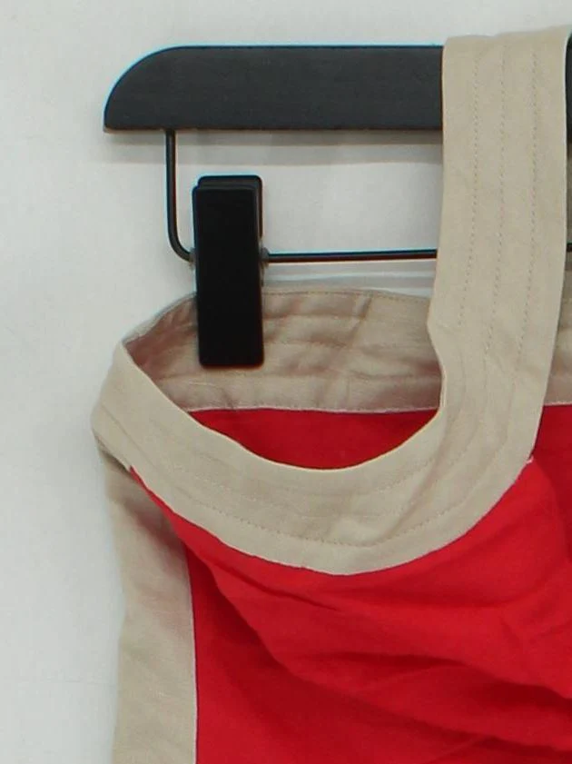 Karen Millen Women's Top UK 8 Red Cotton with Linen Basic New with tags - Image 4