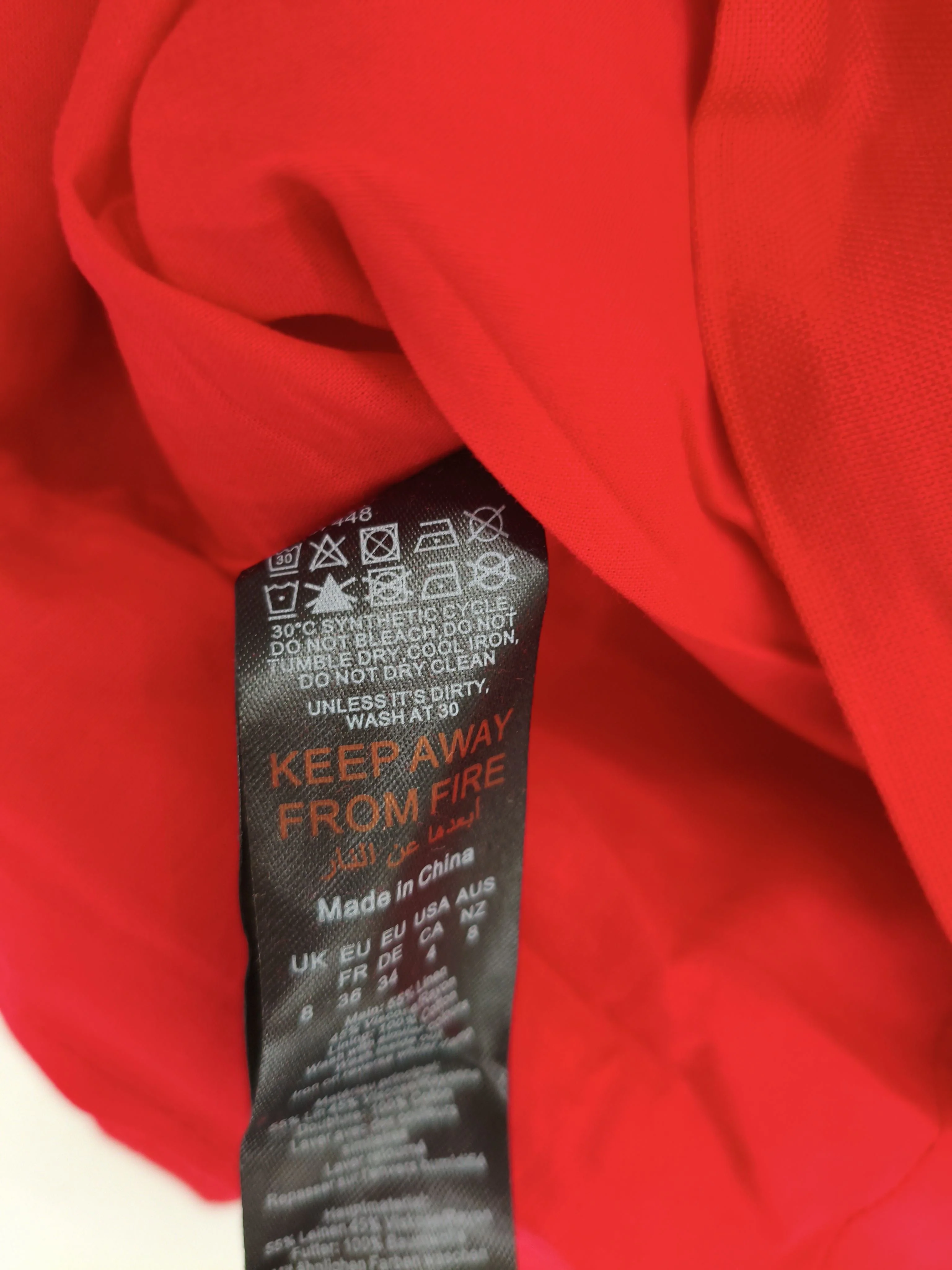 Karen Millen Women's Top UK 8 Red Cotton with Linen Basic New with tags - Image 6