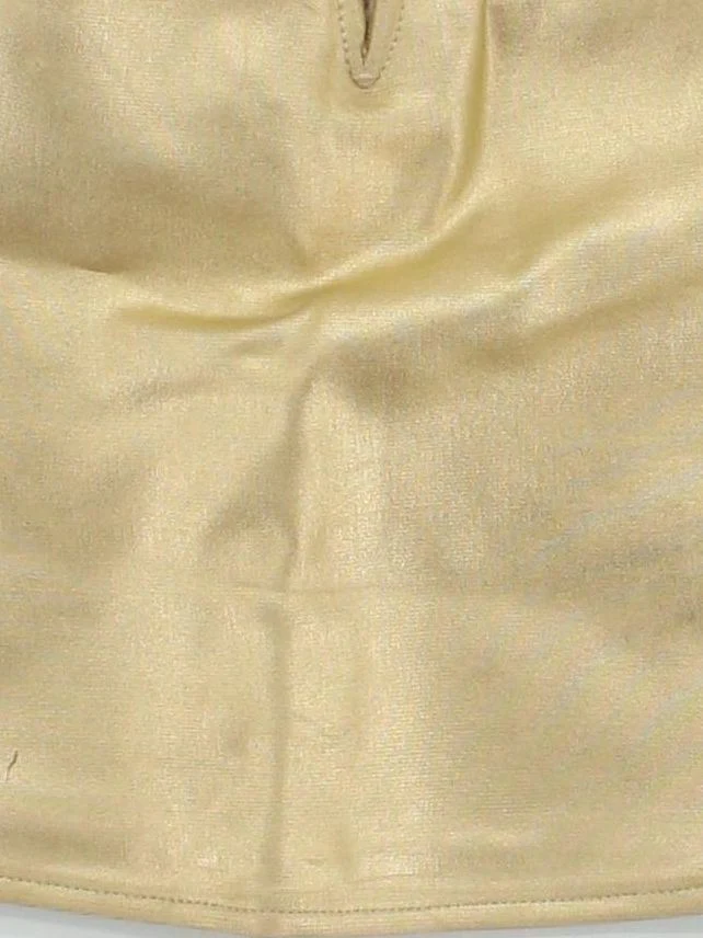 Karen Millen Women's Top XS Gold 100% Other Sleeveless V-Neck Cropped - Image 4