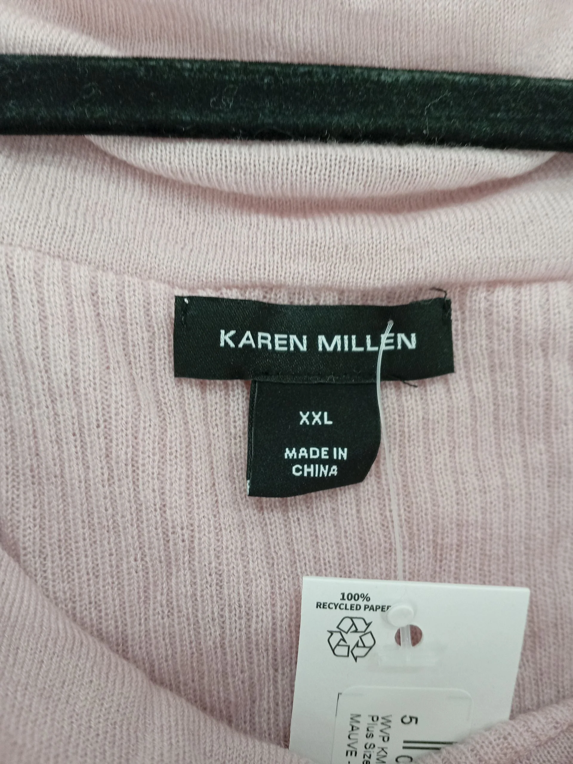 Karen Millen Women's Top XXL Pink 100% Wool Basic New with tags - Image 5