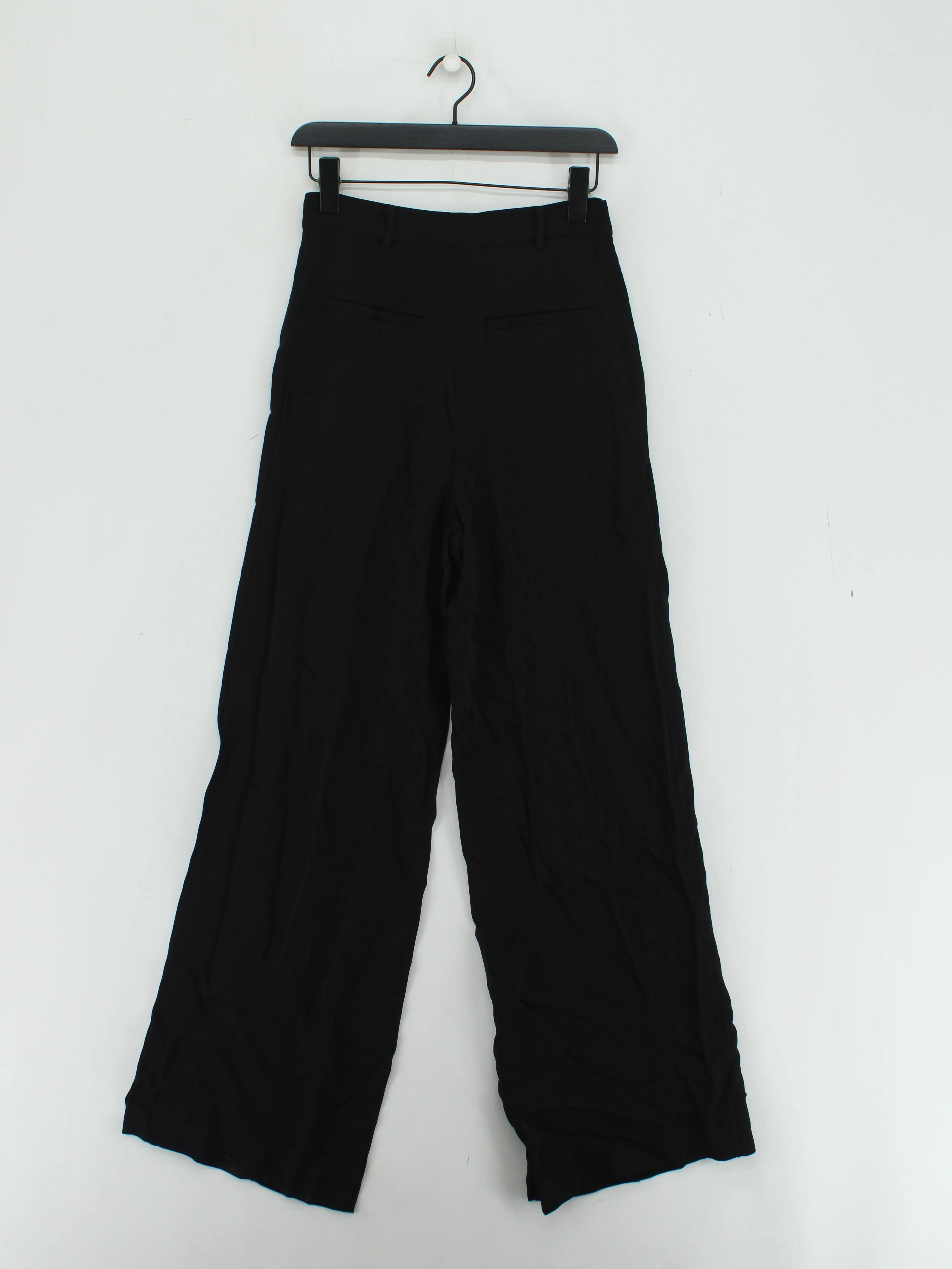 Karen Millen Women's Trousers M Black 100% Viscose Wide-Leg Sweatpants - Image 2