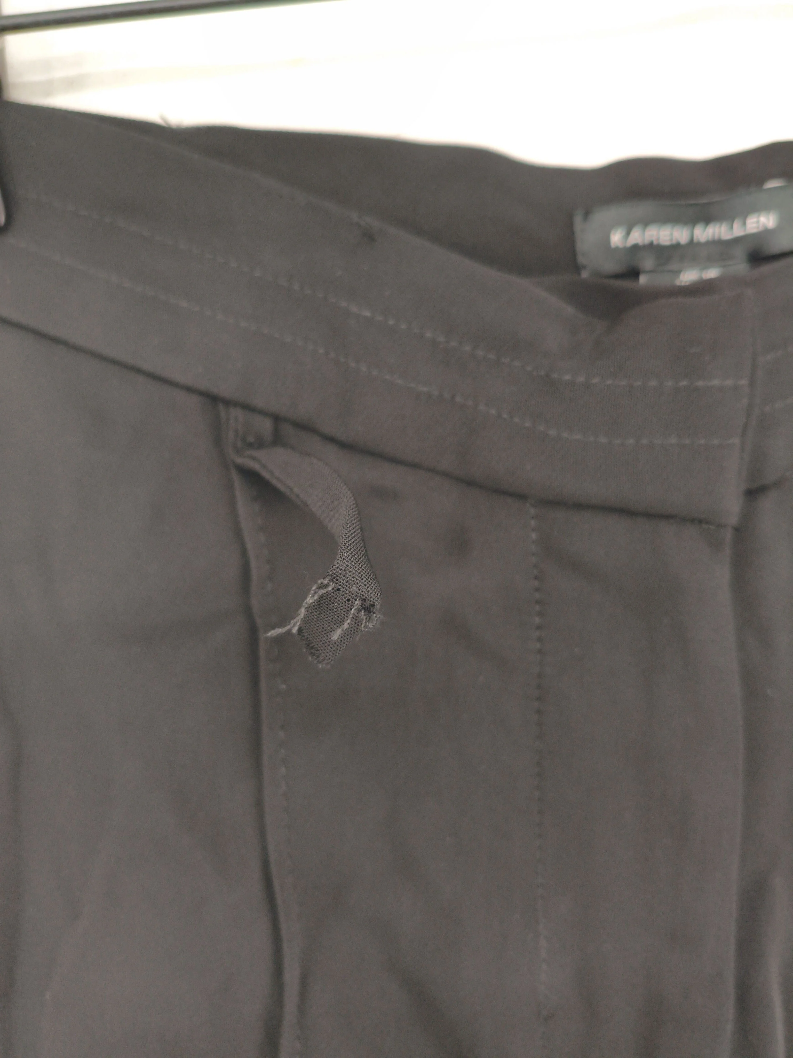 Karen Millen Women's Trousers M Black 100% Viscose Wide-Leg Sweatpants - Image 5