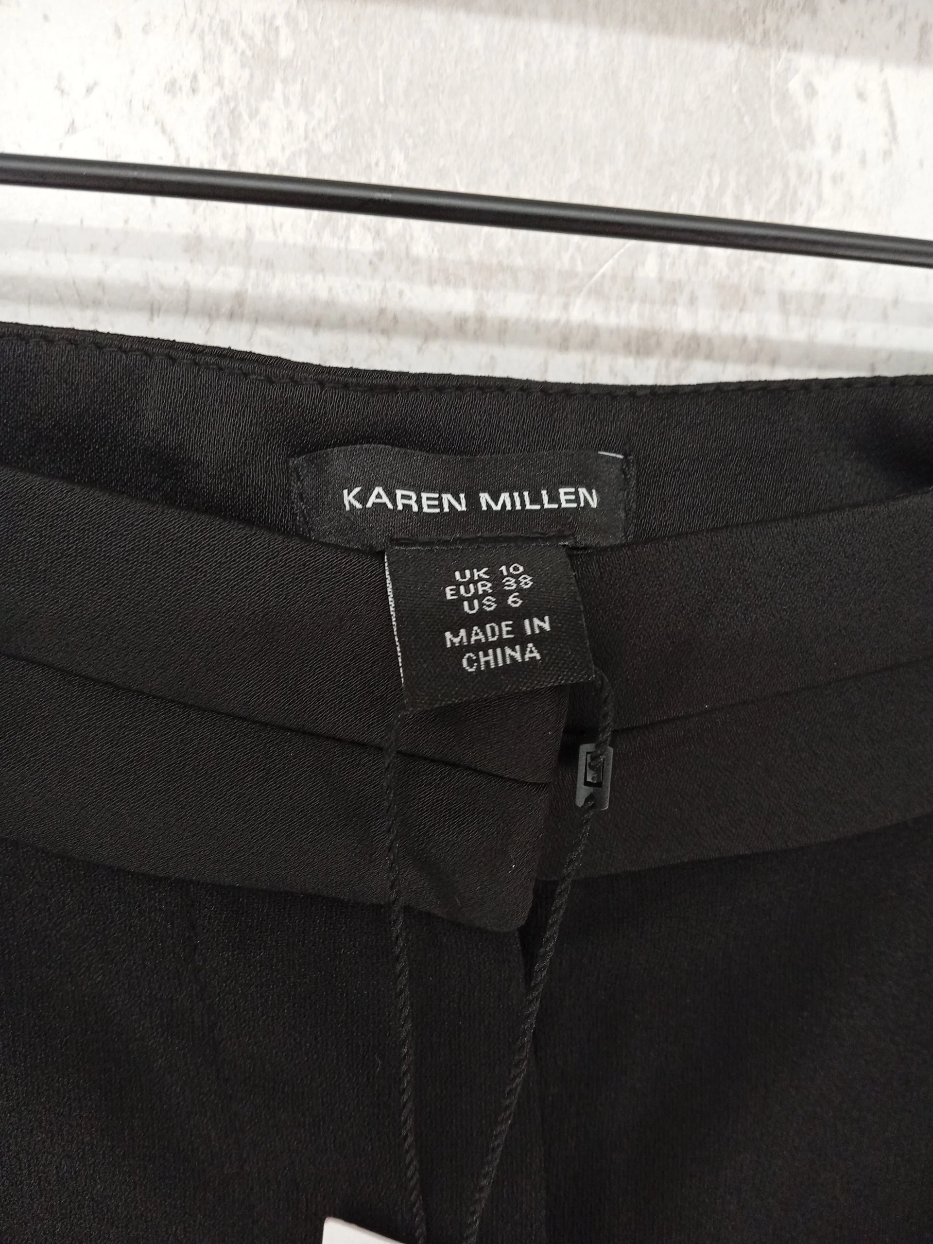 Karen Millen Women's Trousers UK 10 Black 100% Polyester Chino New with tags - Image 5