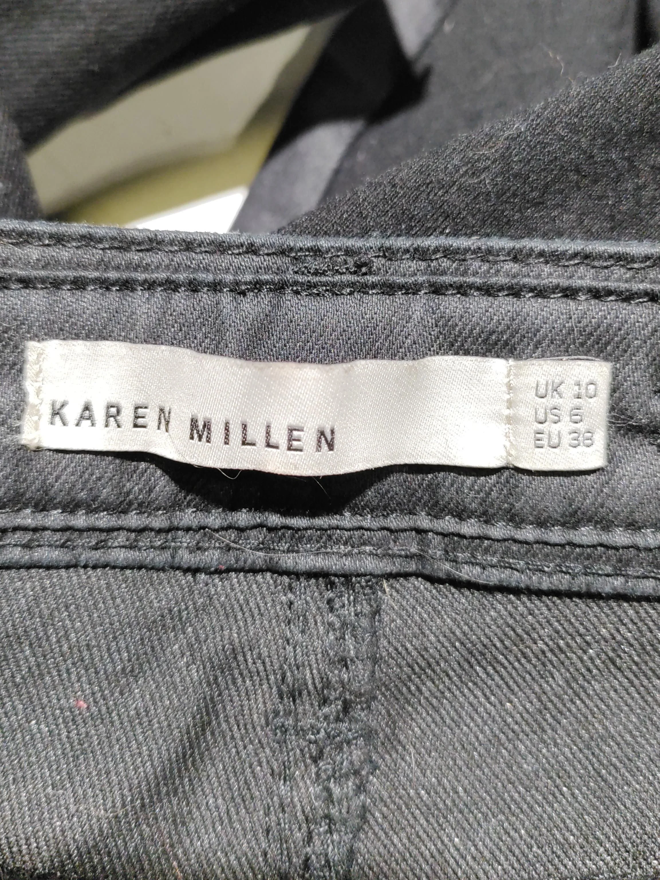 Karen Millen Women's Trousers UK 10 Black Cotton - Image 6
