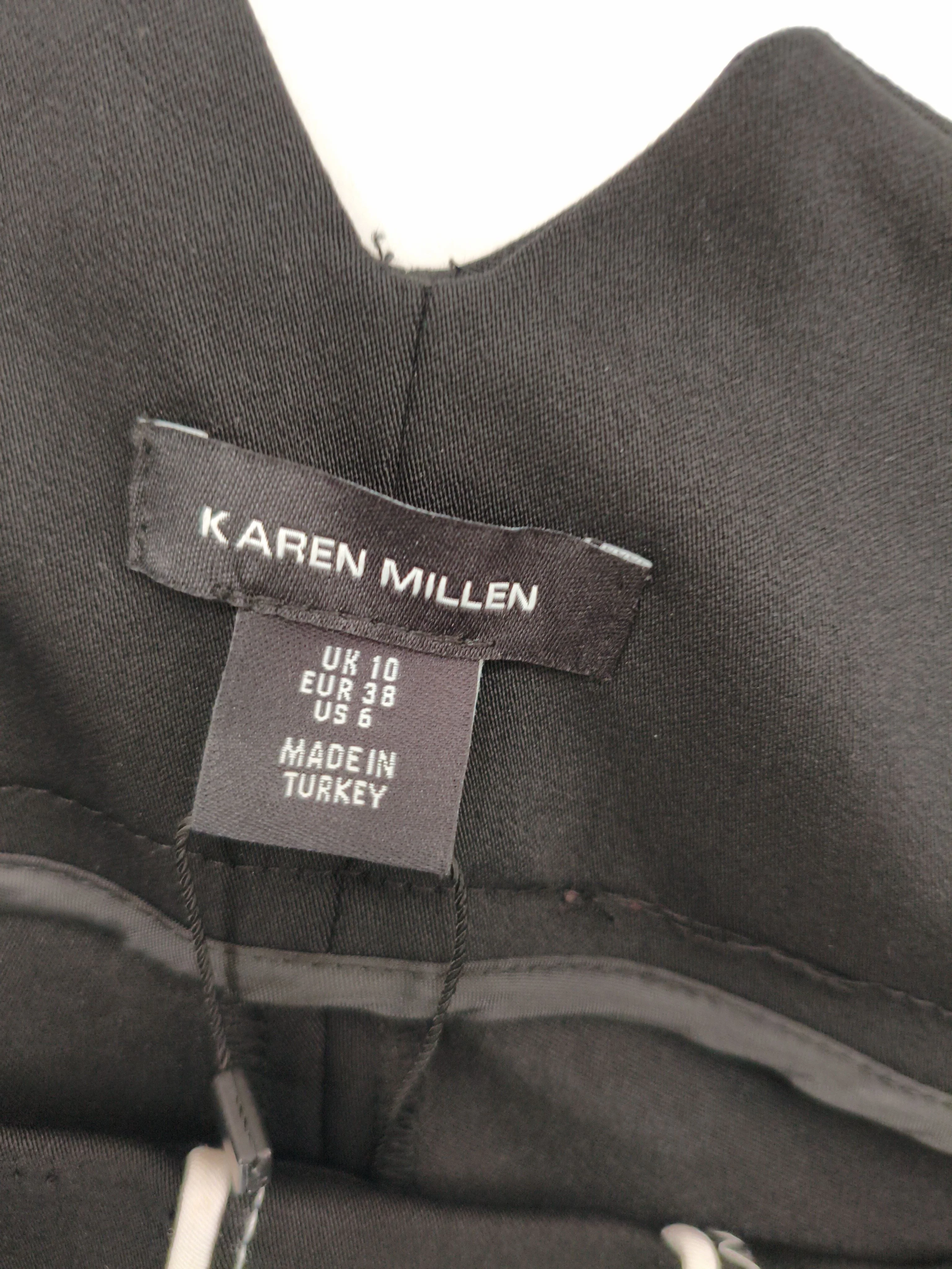 Karen Millen Women's Trousers UK 10 Black Viscose - Image 6