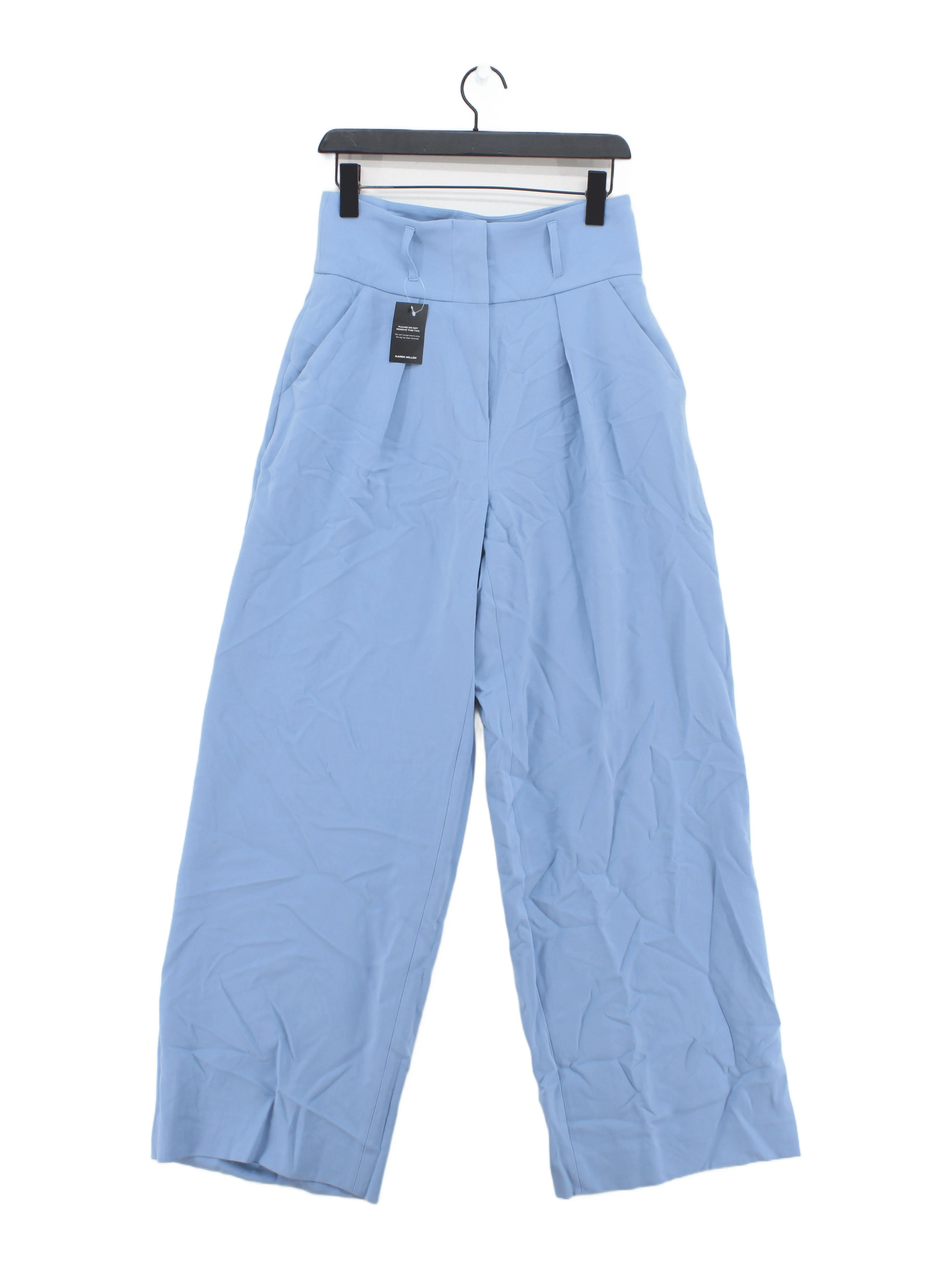 Karen Millen Women's Trousers UK 10 Blue Polyester with Viscose, Elastane Chino