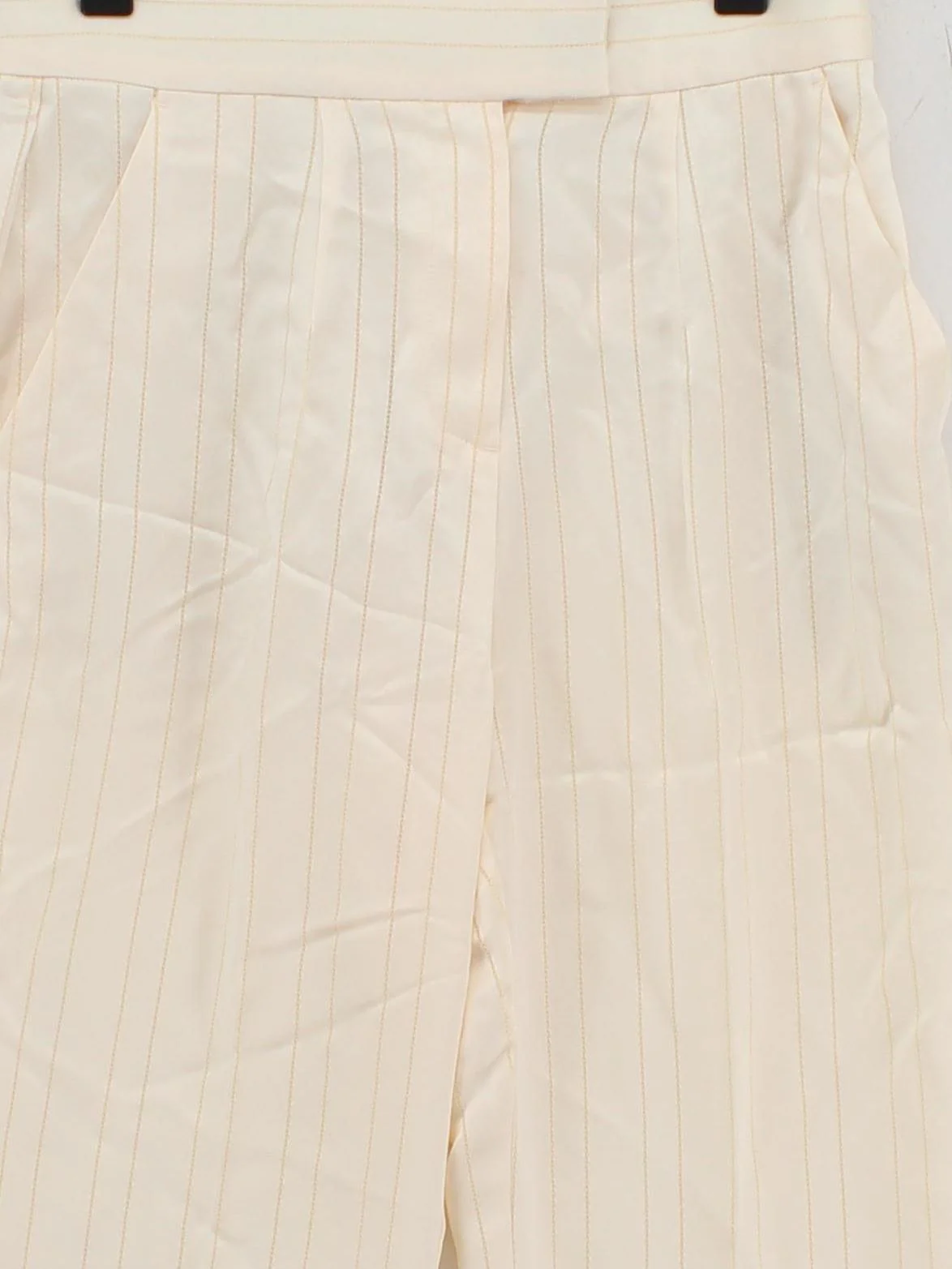 Karen Millen Women's Trousers UK 10 Cream Acetate with Polyester Chino - Image 3
