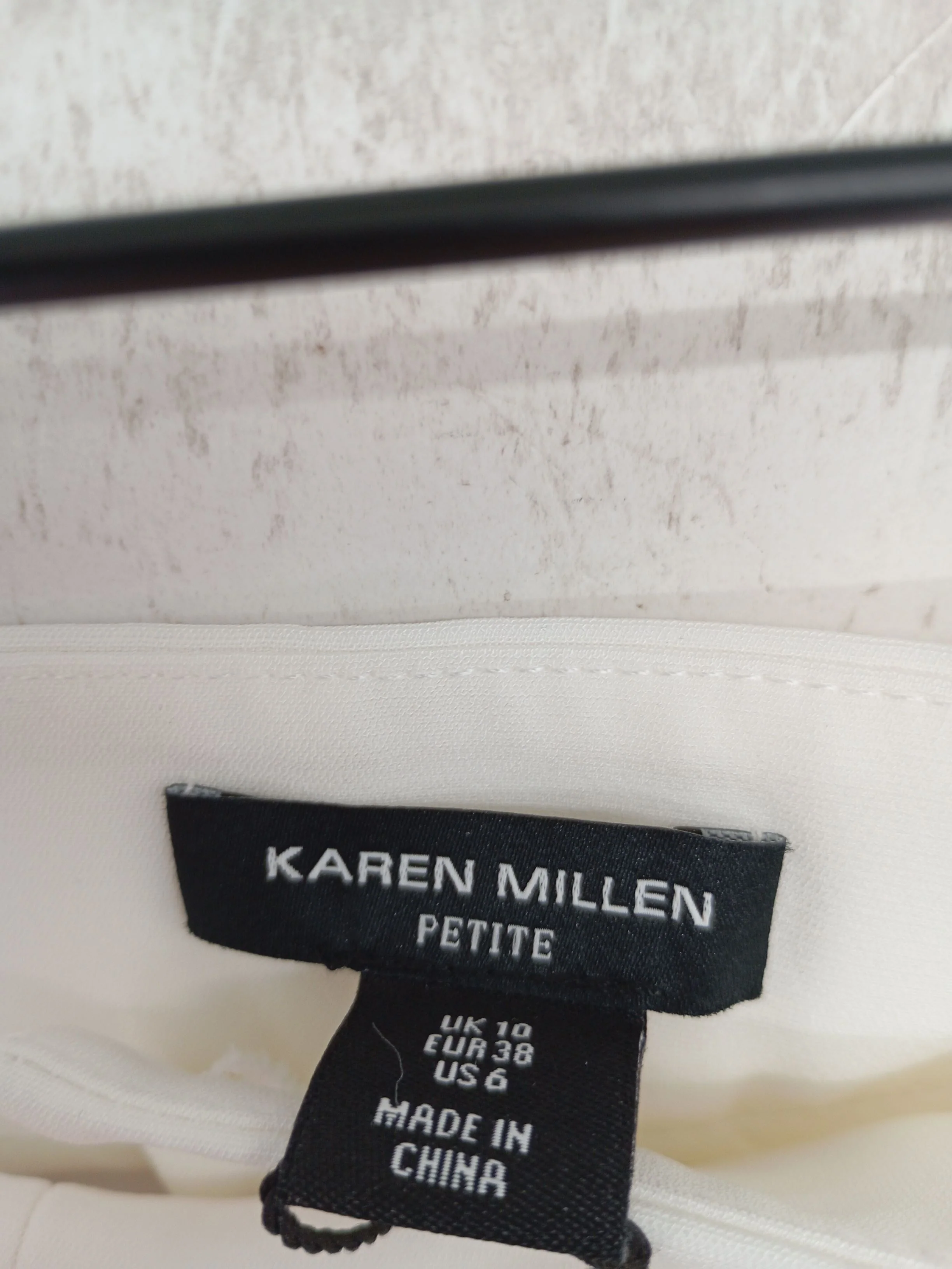 Karen Millen Women's Trousers UK 10 Cream Polyester with Elastane Chino - Image 6