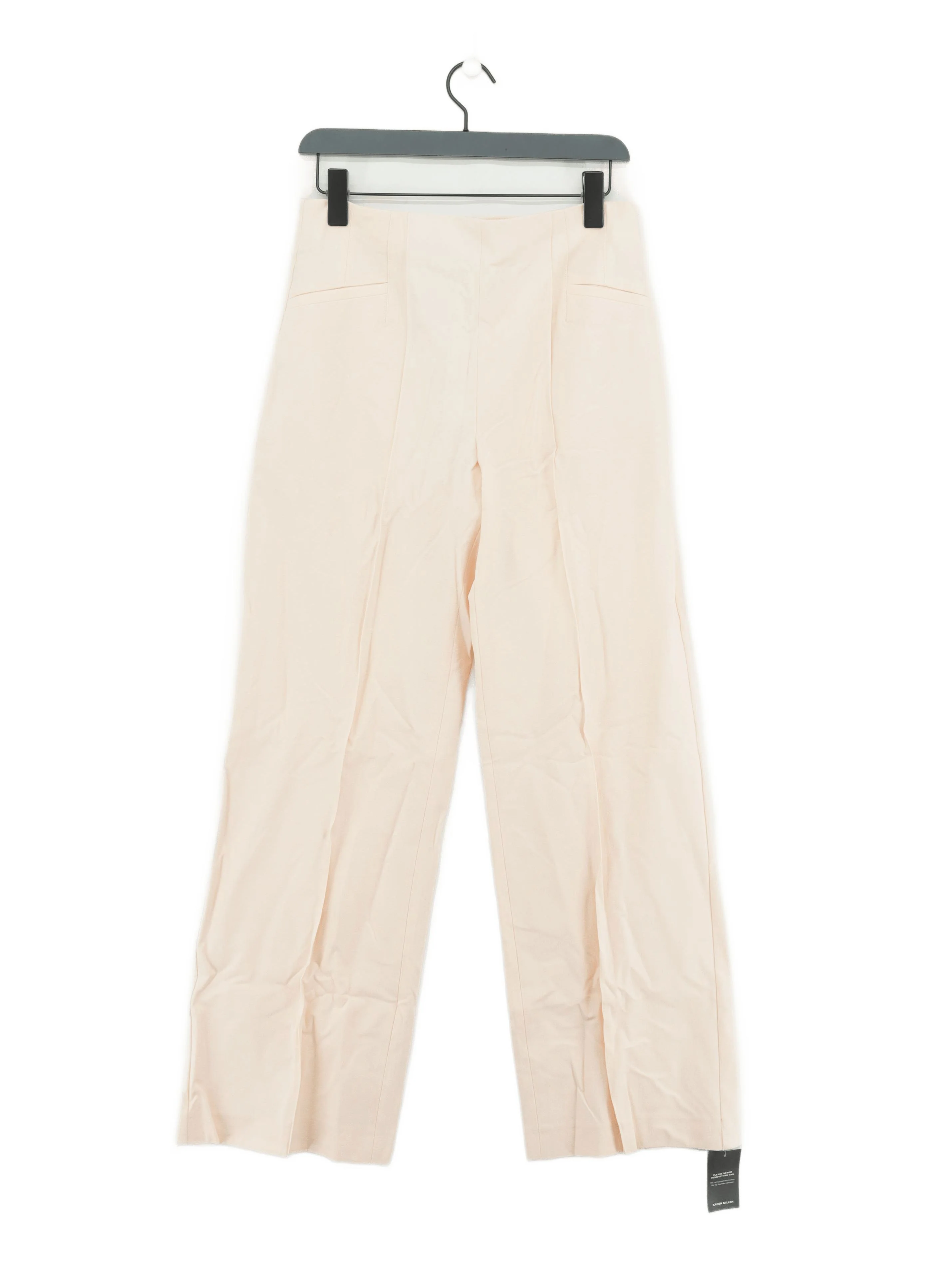 Karen Millen Women's Trousers UK 10 Cream Polyester with Viscose, Elastane Chino