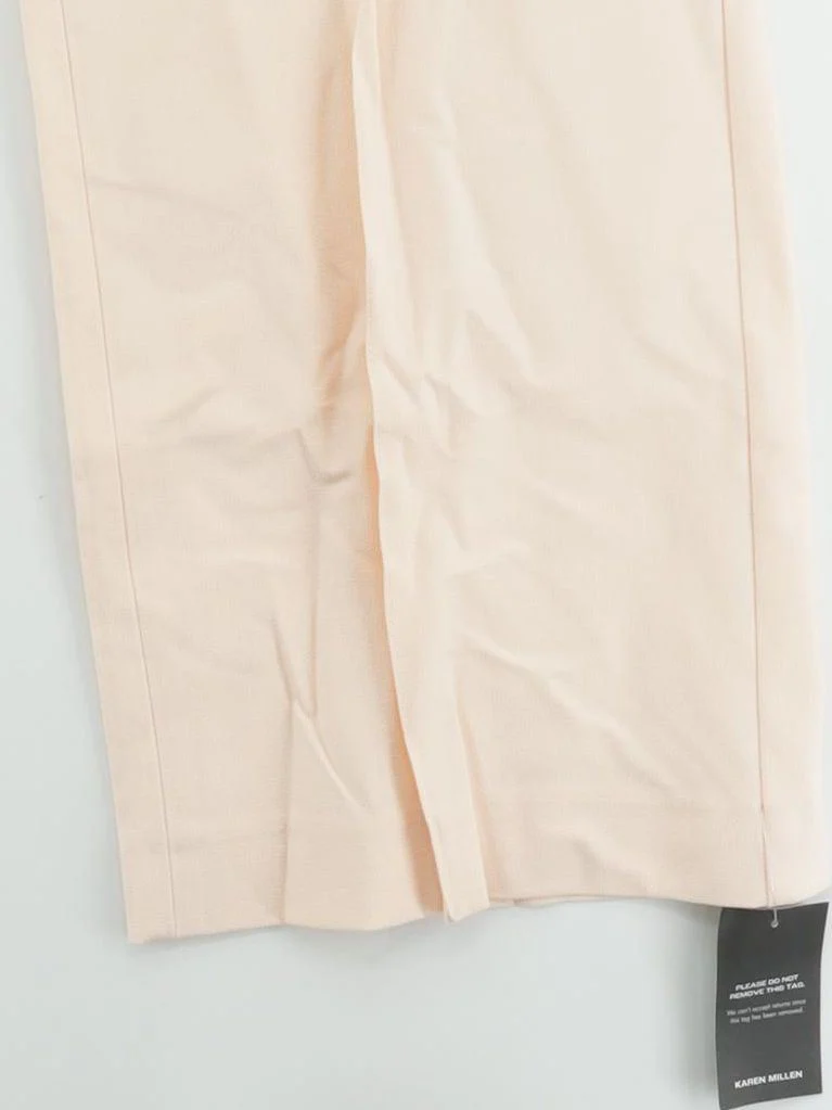 Karen Millen Women's Trousers UK 10 Cream Polyester with Viscose, Elastane Chino - Image 4