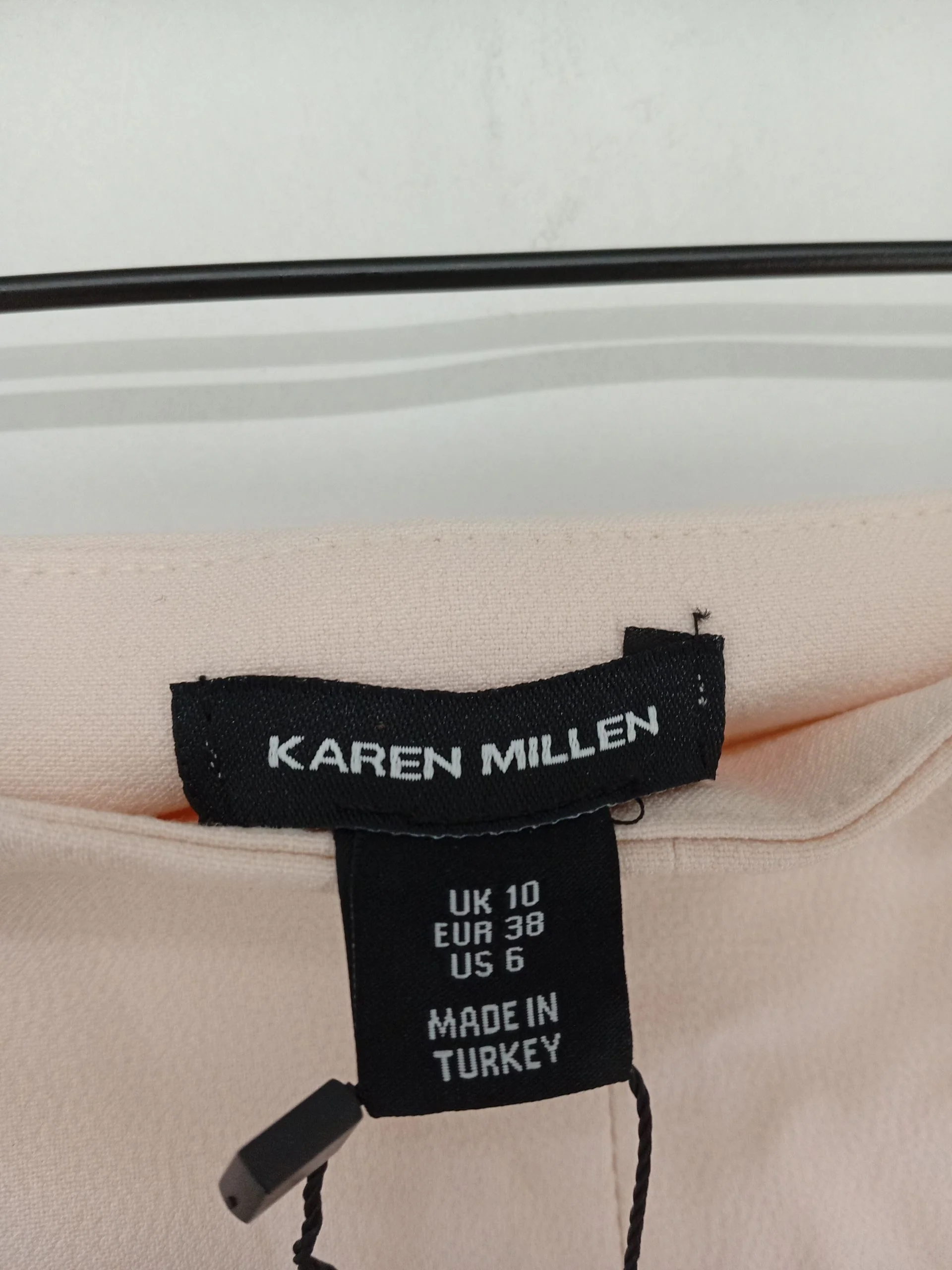 Karen Millen Women's Trousers UK 10 Cream Polyester with Viscose, Elastane Chino - Image 6