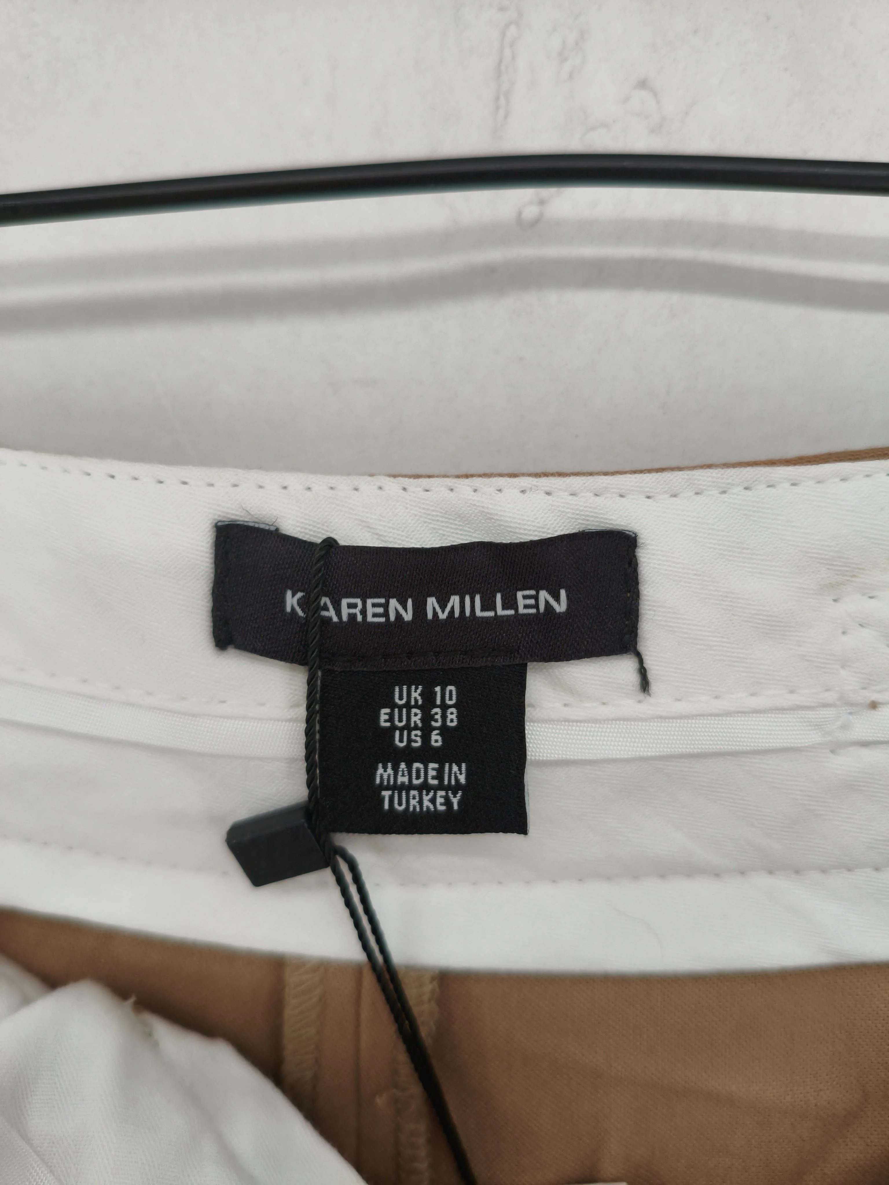Karen Millen Women's Trousers UK 10 Tan Polyester - Image 6