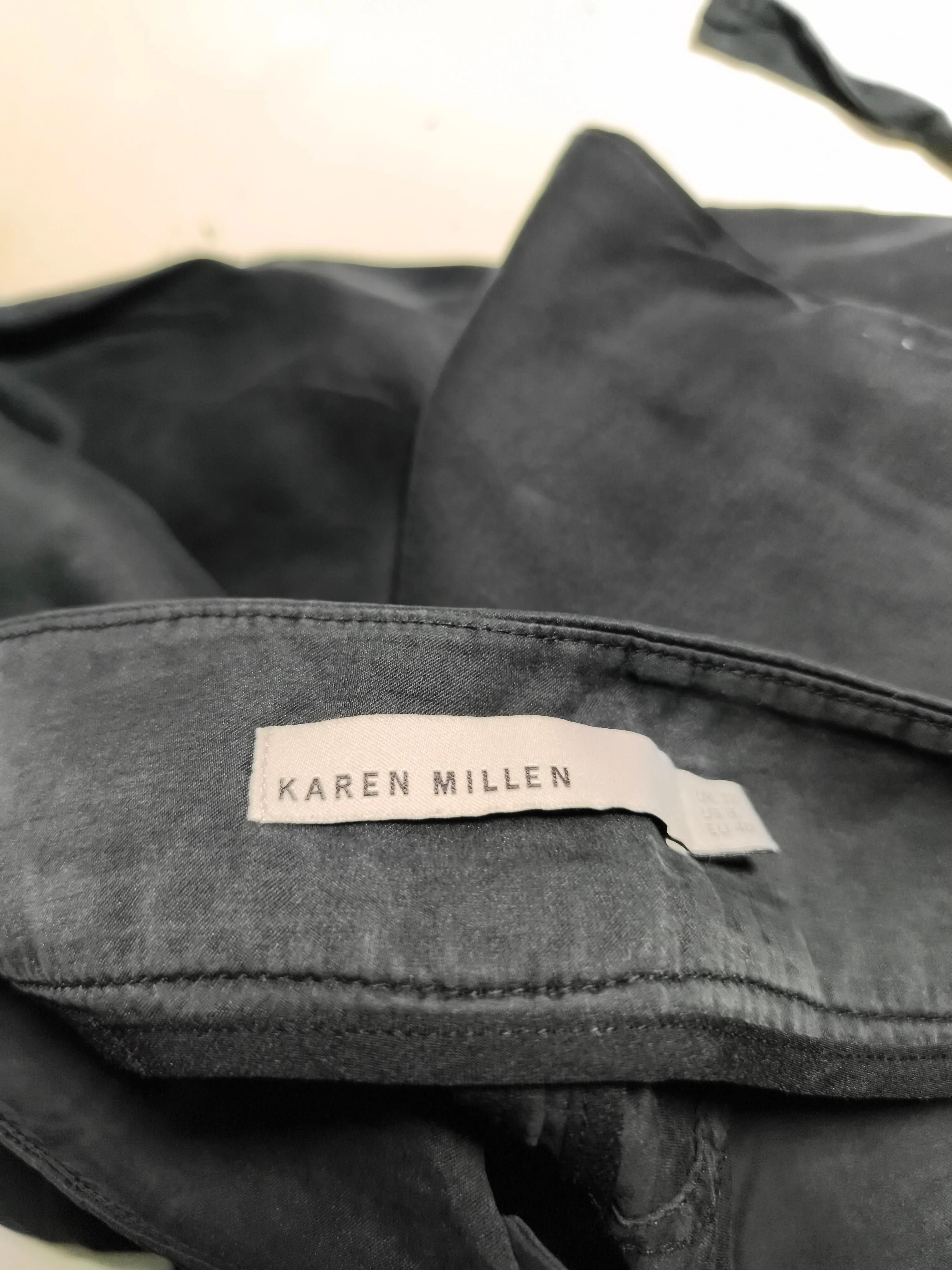 Karen Millen Women's Trousers UK 12 Black 100% Other Straight Chino - Image 6