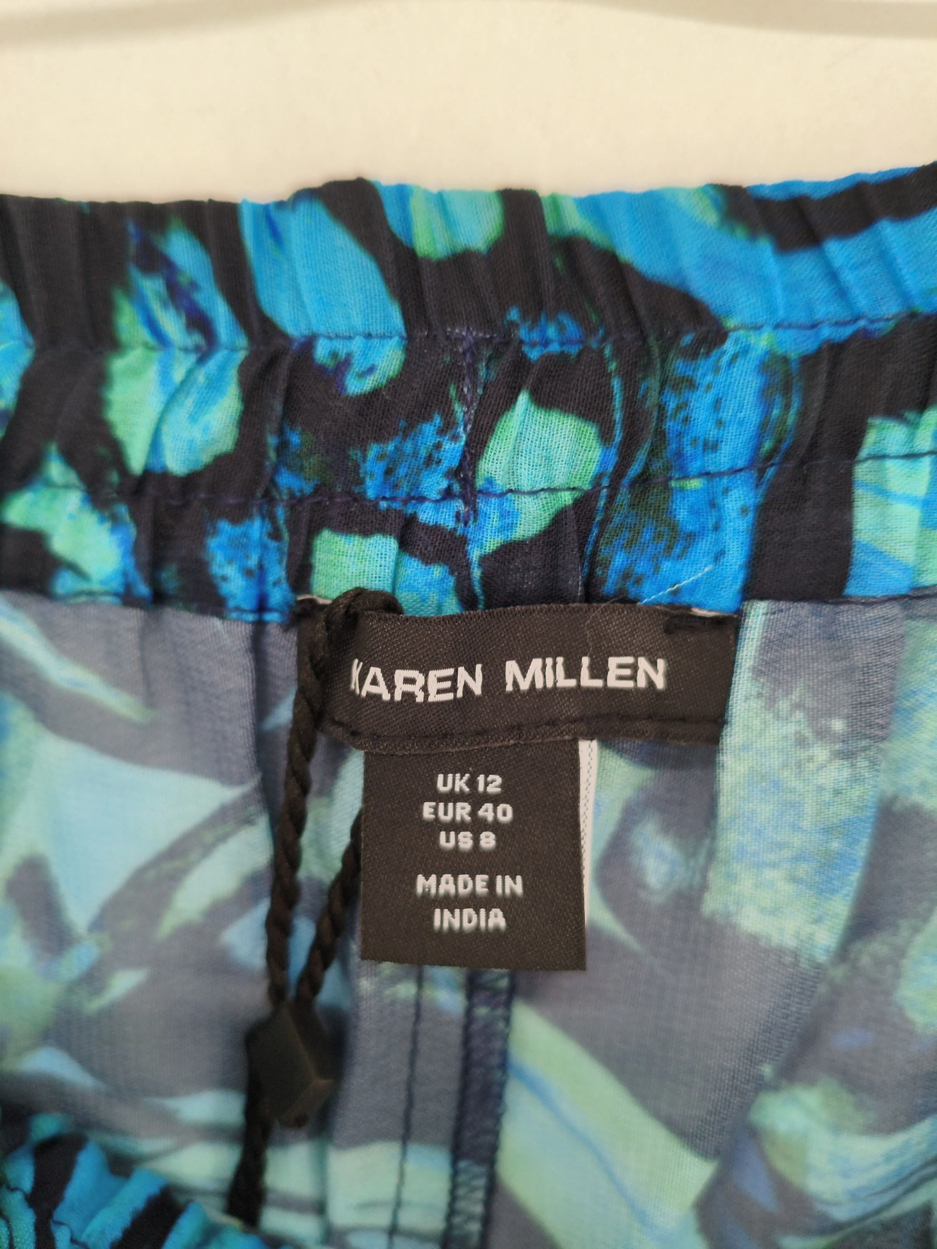 Karen Millen Women's Trousers UK 12 Blue 100% Polyester Sweatpants - Image 6