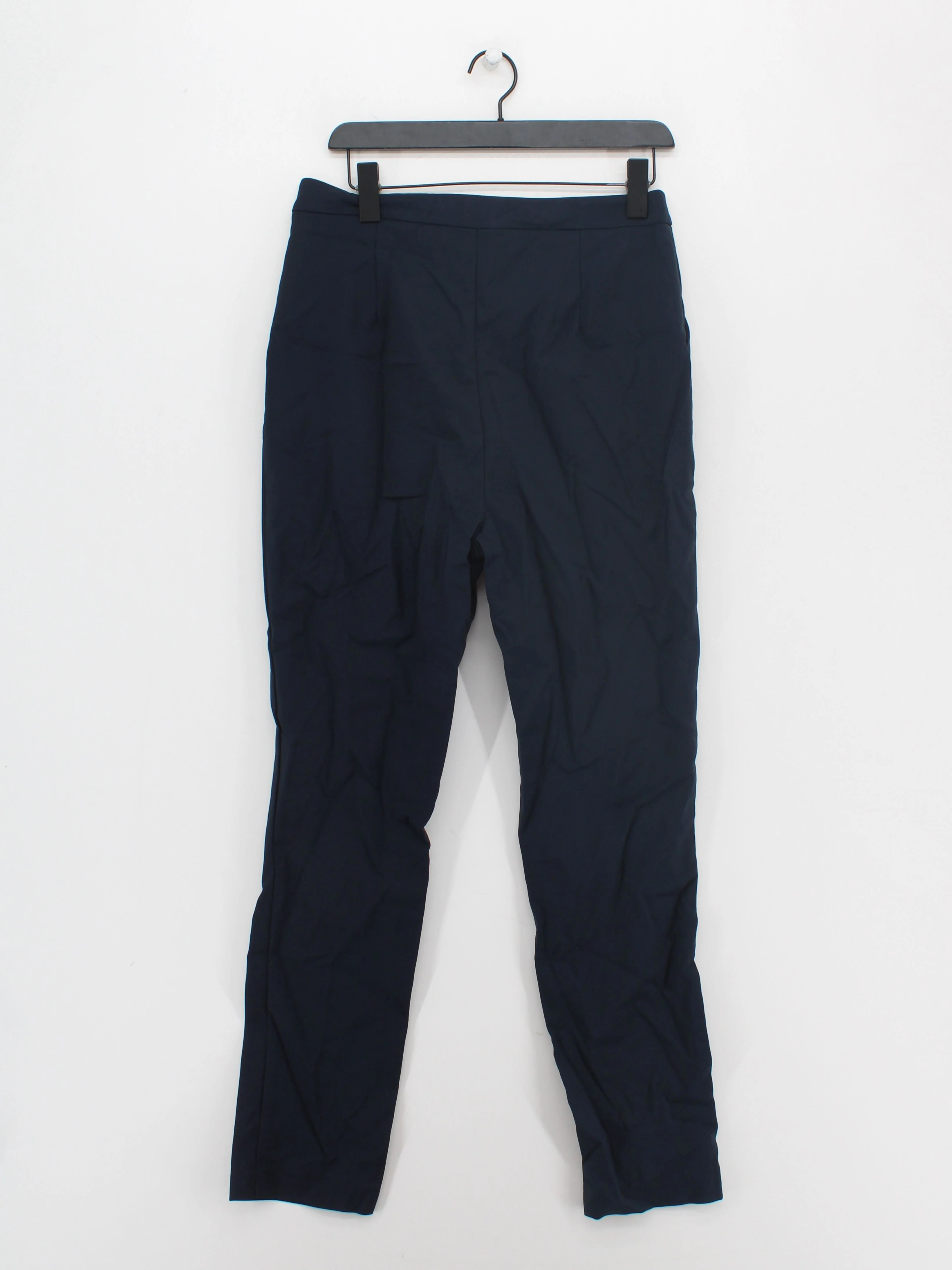 Karen Millen Women's Trousers UK 12 Blue Cotton with Polyamide, Elastane Chino - Image 2
