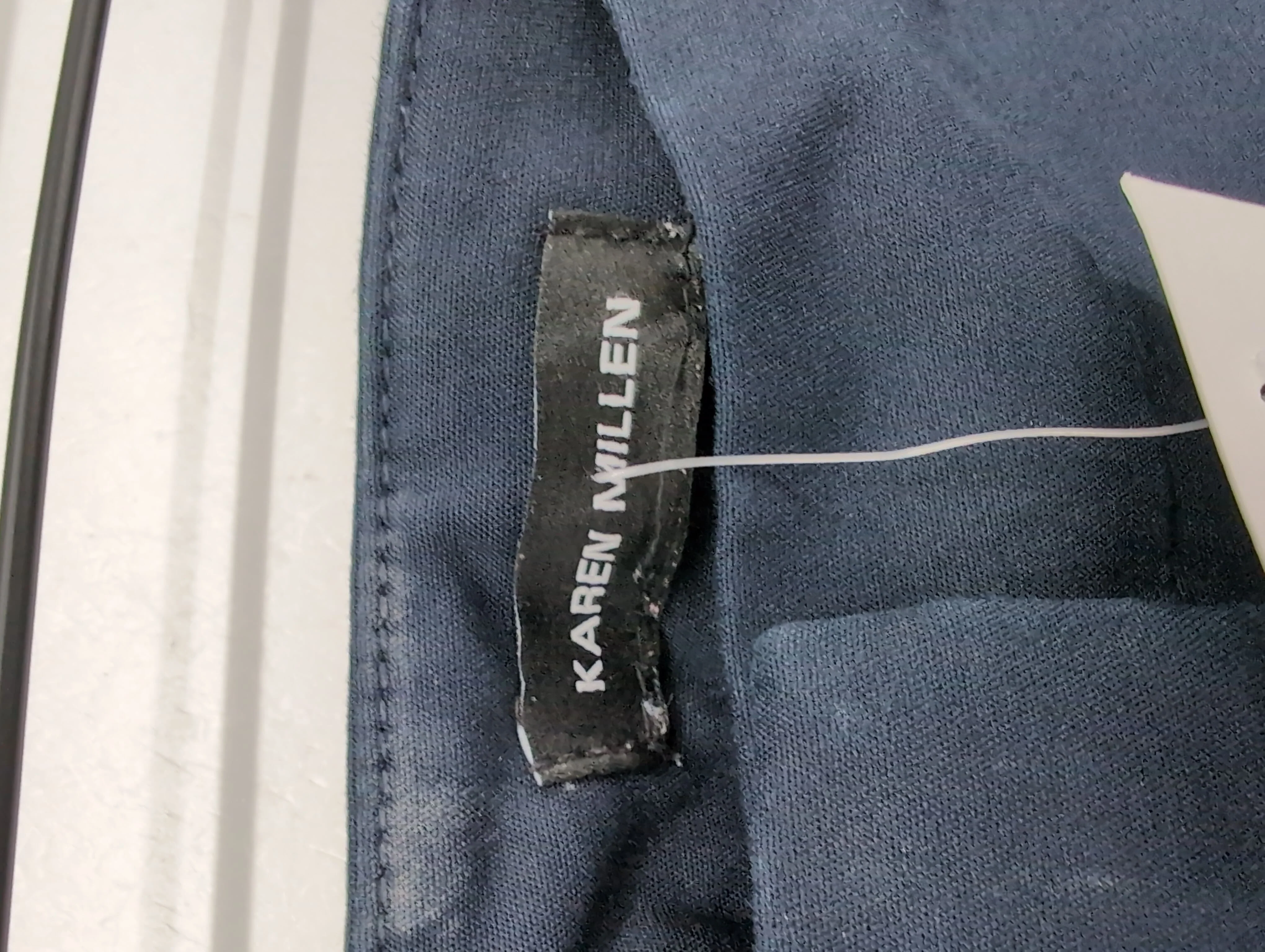 Karen Millen Women's Trousers UK 12 Blue Cotton with Polyamide, Elastane Chino - Image 8