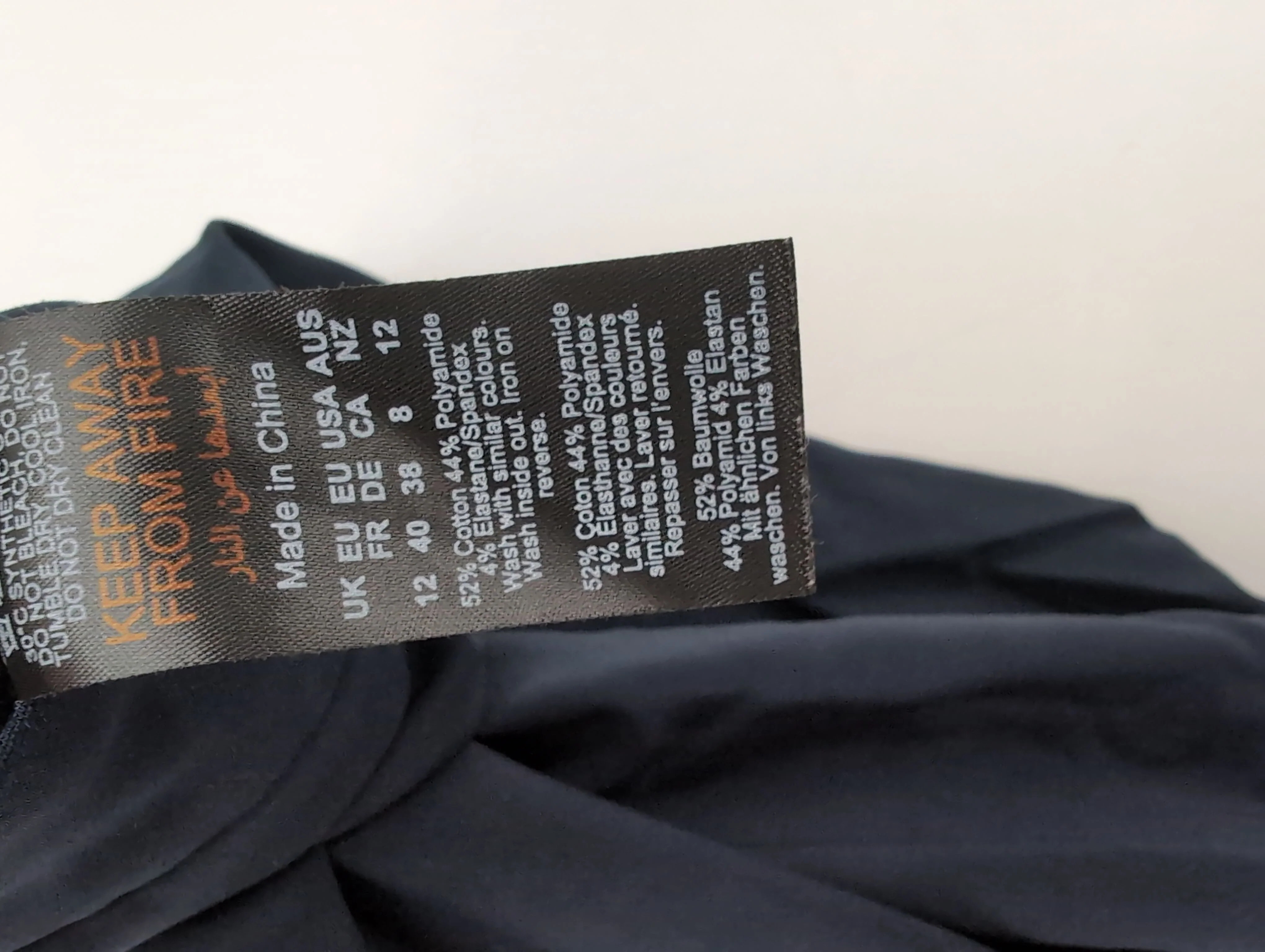 Karen Millen Women's Trousers UK 12 Blue Cotton with Polyamide, Elastane Chino - Image 9