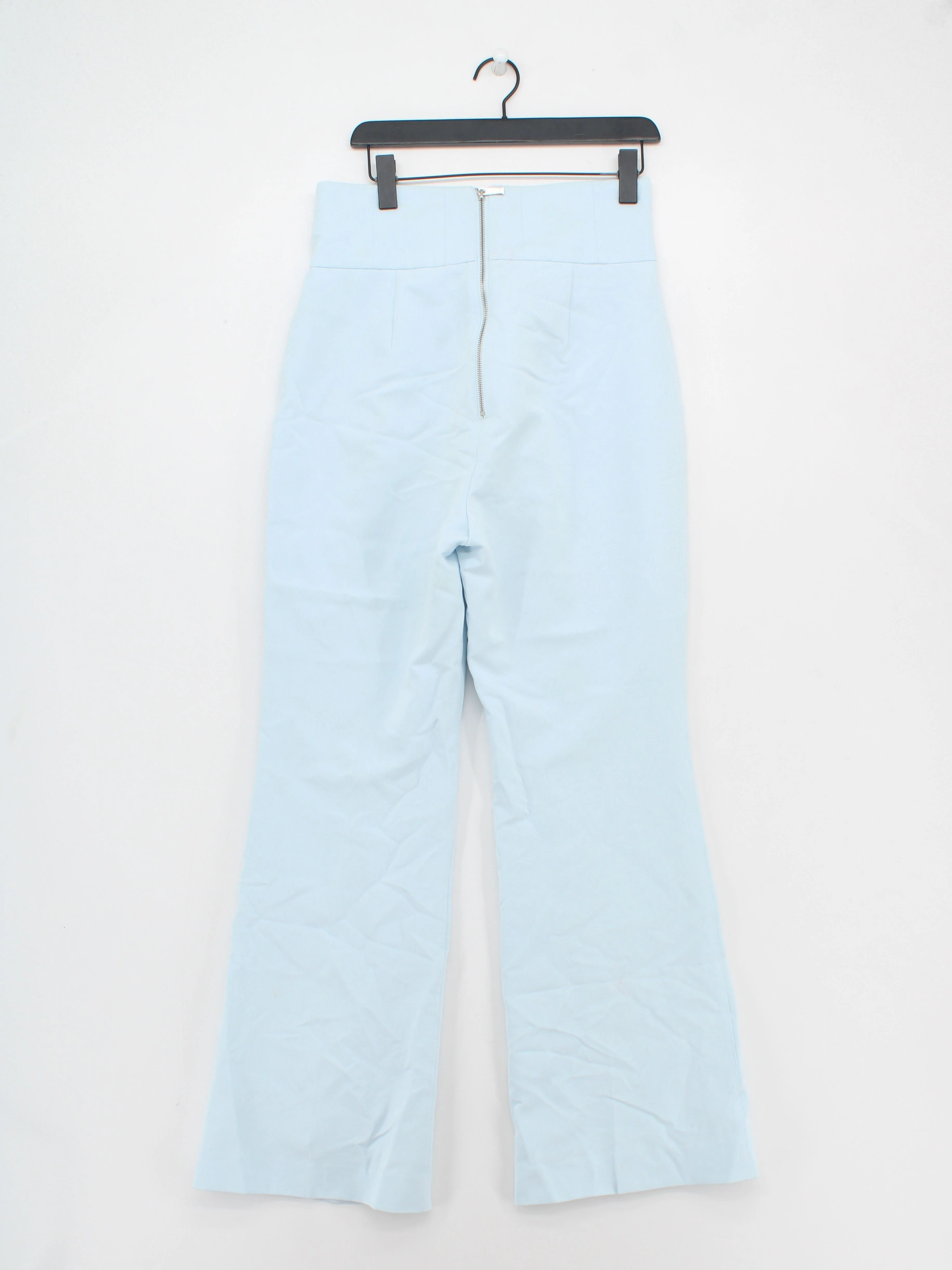Karen Millen Women's Trousers UK 12 Blue Polyester with Elastane Flared Chino - Image 2