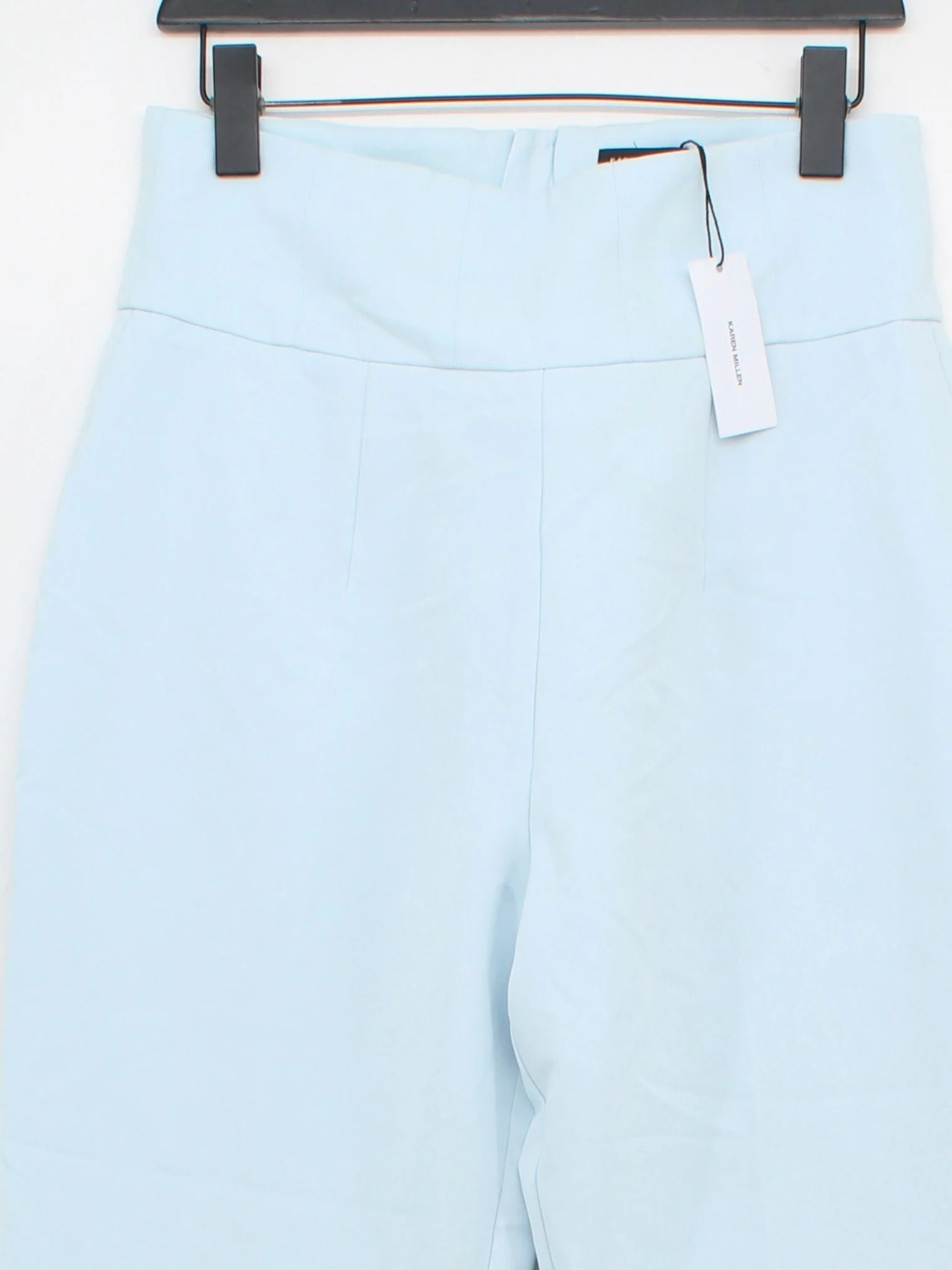 Karen Millen Women's Trousers UK 12 Blue Polyester with Elastane Flared Chino - Image 3
