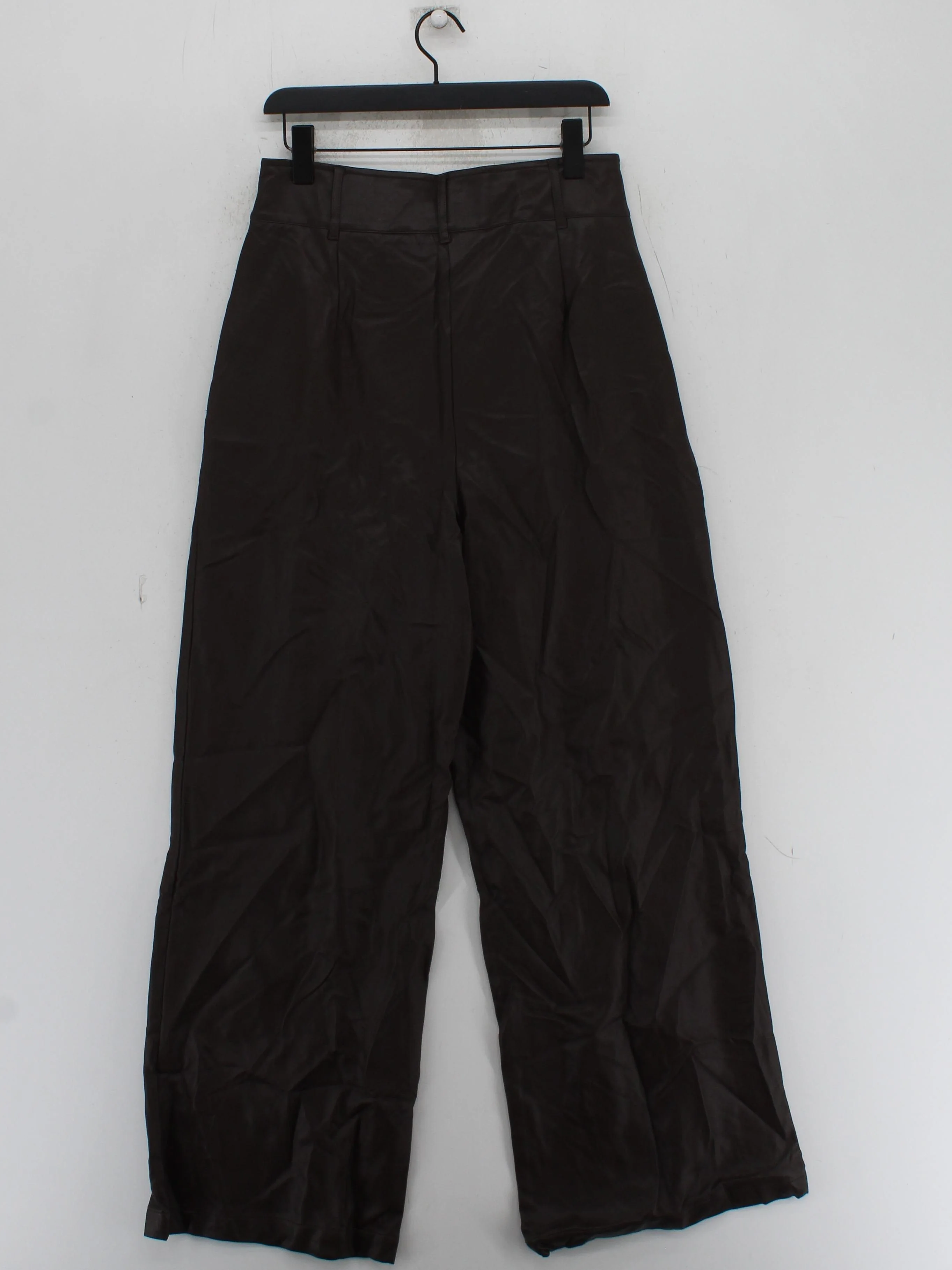 Karen Millen Women's Trousers UK 12 Brown Other with Polyester Wide-Leg Chino - Image 2