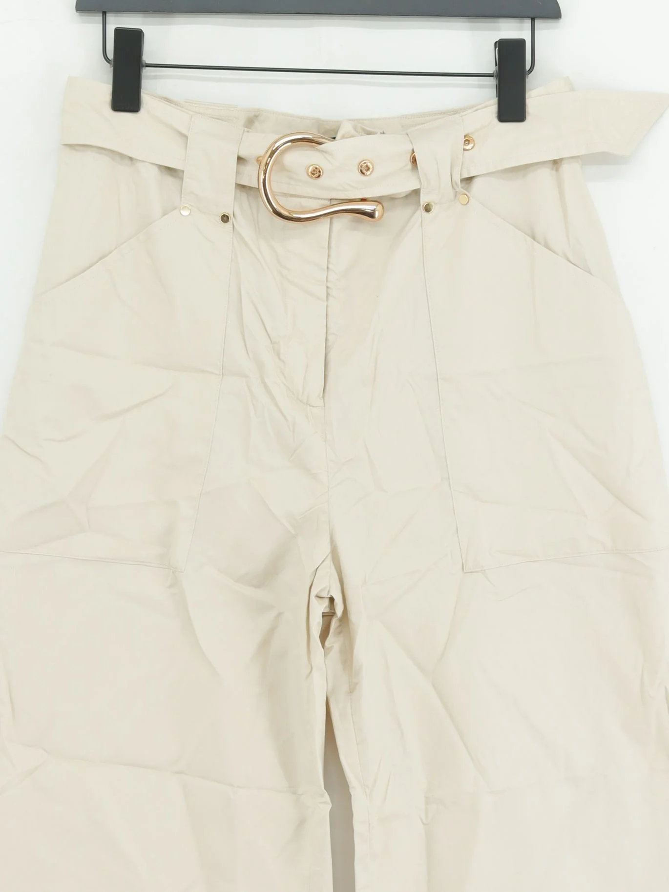 Karen Millen Women's Trousers UK 12 Cream 100% Other Chino New with tags - Image 3