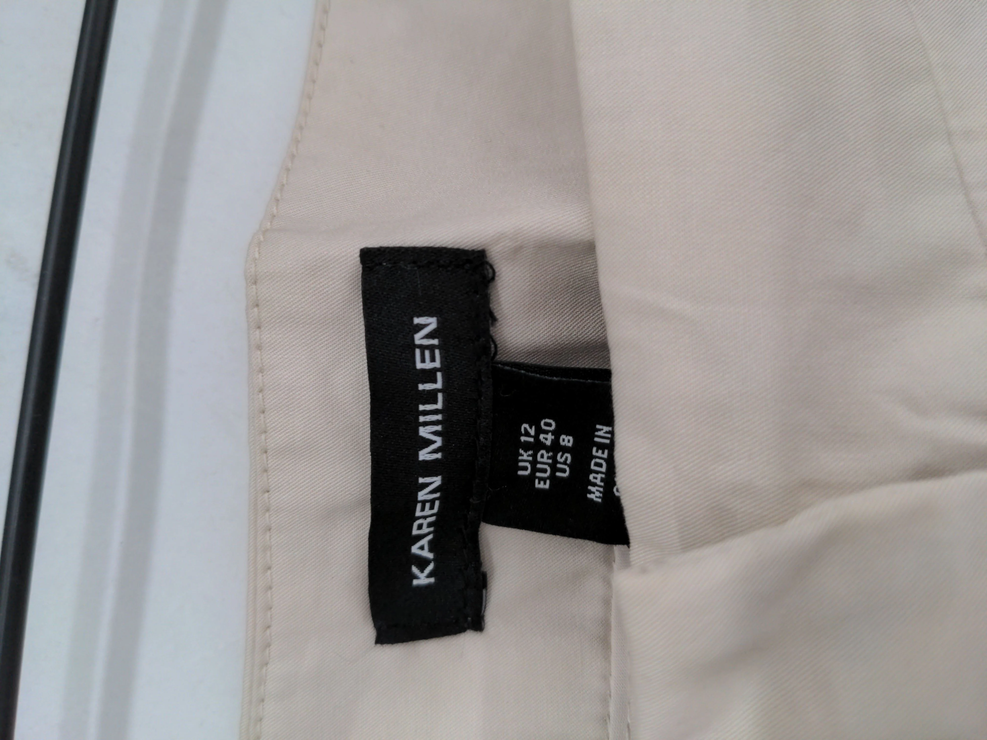Karen Millen Women's Trousers UK 12 Cream 100% Other Chino New with tags - Image 5