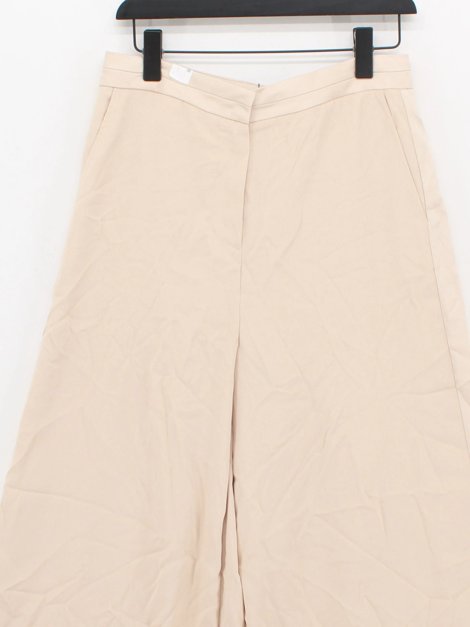 Karen Millen Women's Trousers UK 12 Cream 100% Polyester Wide-Leg Chino - Image 3