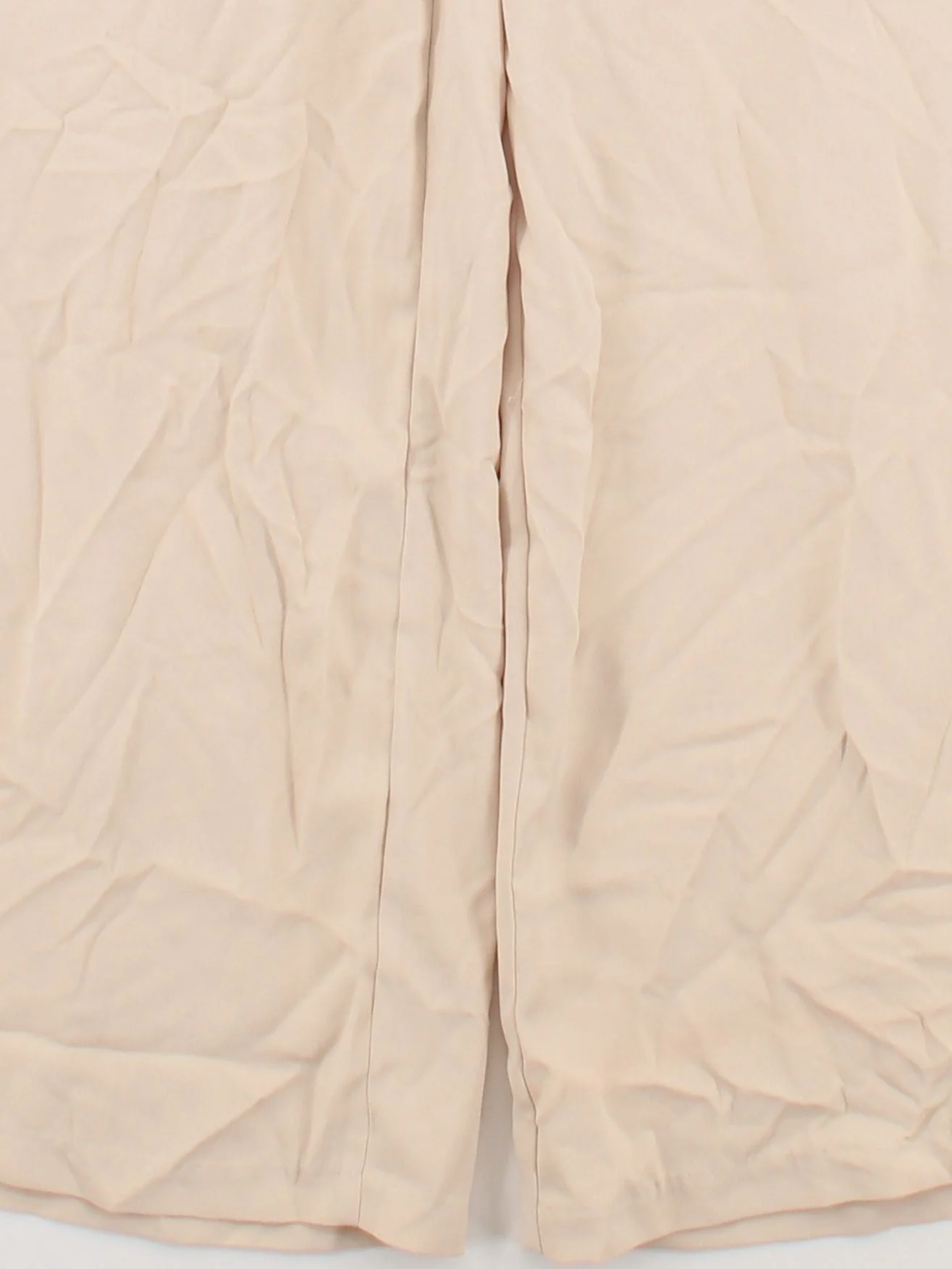 Karen Millen Women's Trousers UK 12 Cream 100% Polyester Wide-Leg Chino - Image 4