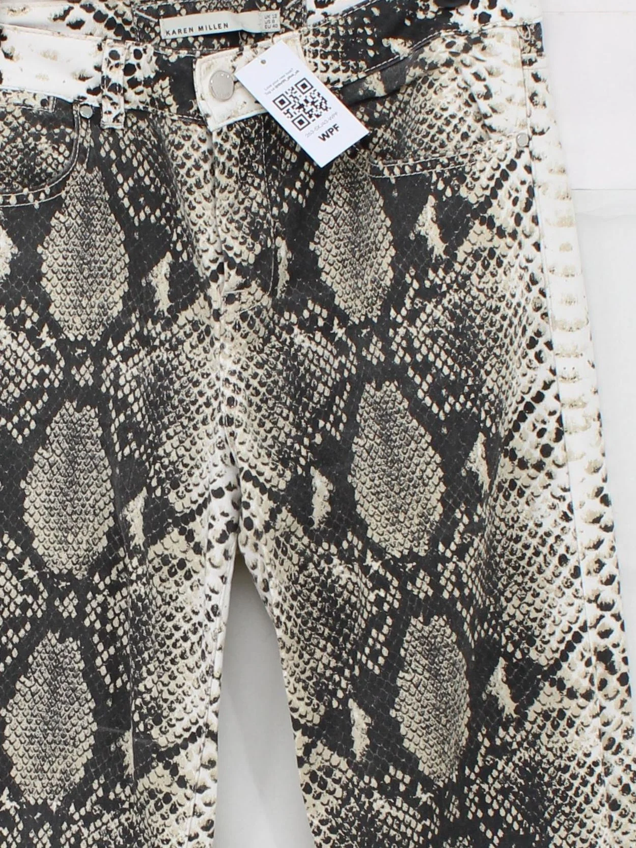 Karen Millen Women's Trousers UK 12 Multi Cotton with Elastane Sweatpants - Image 3