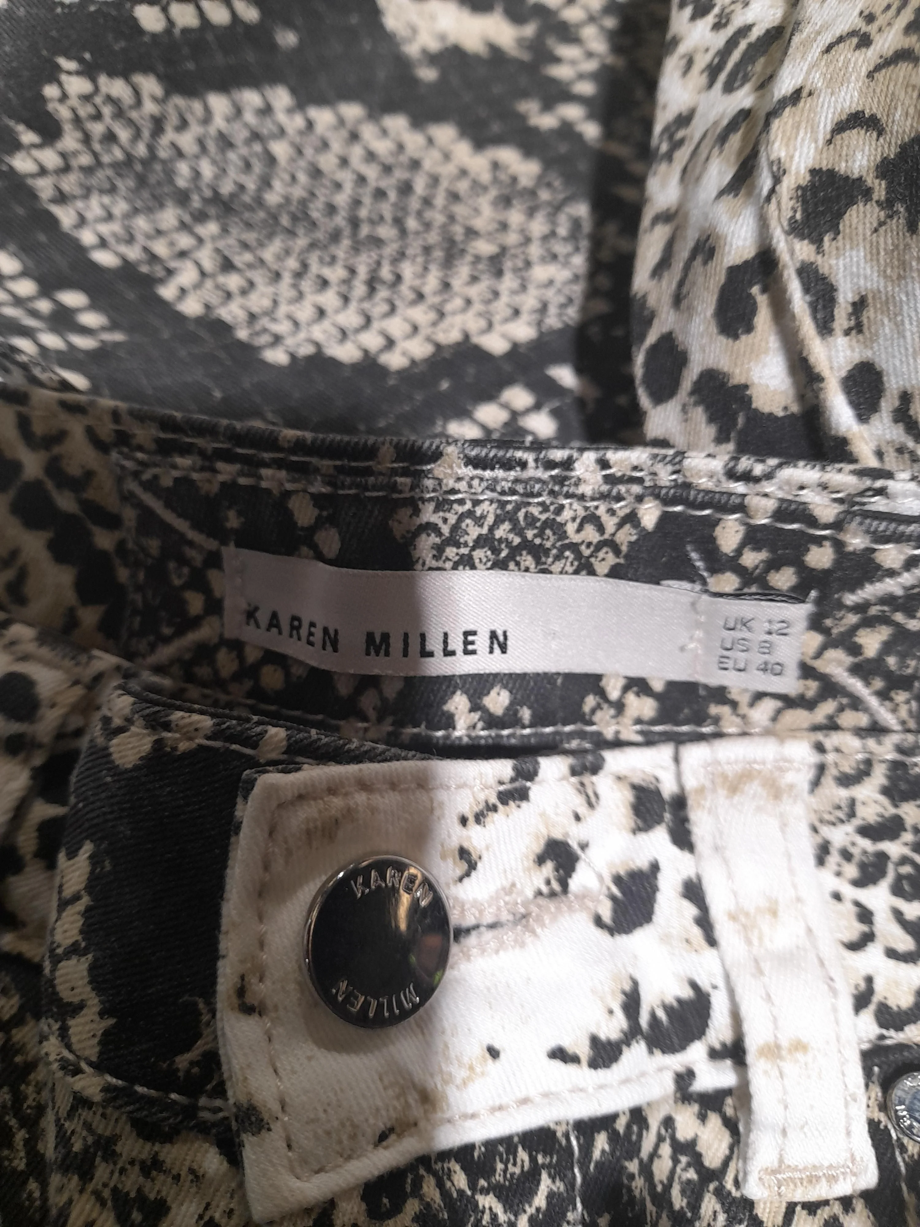 Karen Millen Women's Trousers UK 12 Multi Cotton with Elastane Sweatpants - Image 5