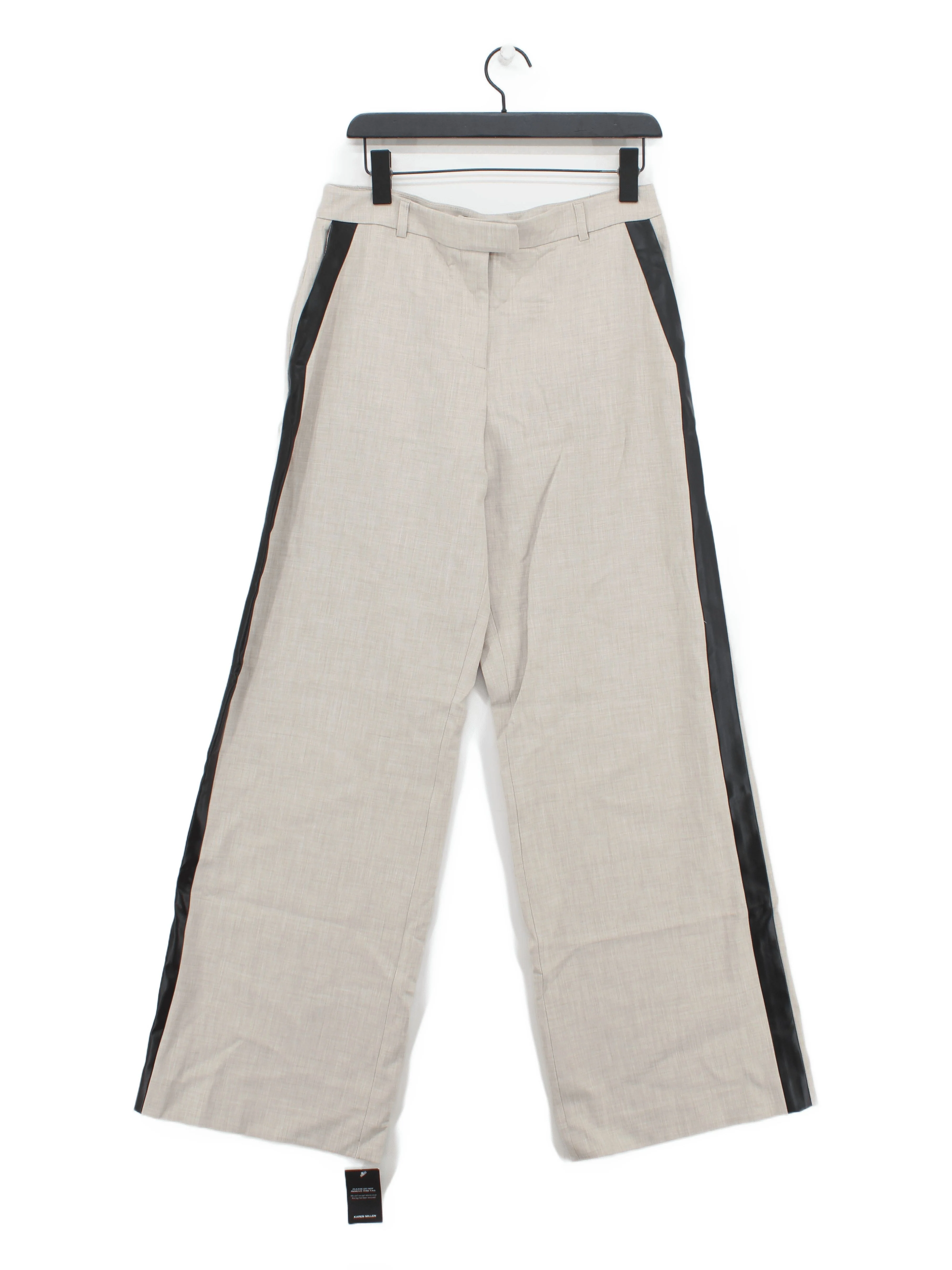 Karen Millen Women's Trousers UK 12 Tan Polyester with Viscose, Elastane Chino