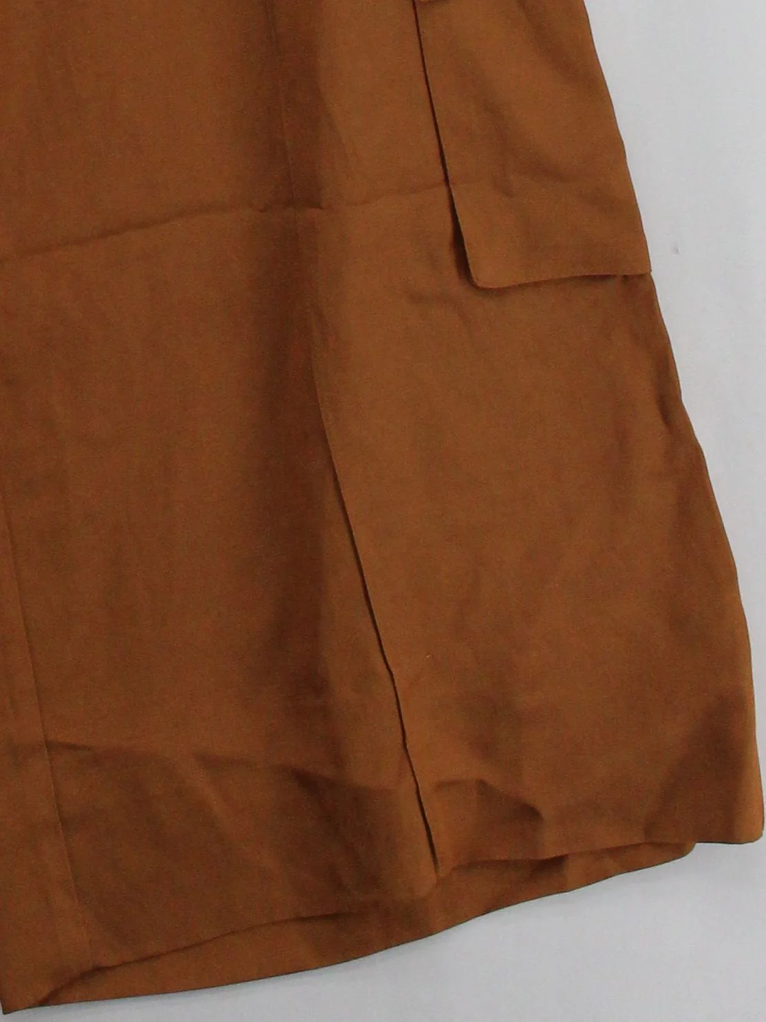 Karen Millen Women's Trousers UK 12 Tan Viscose with Polyester Wide-Leg Cargo - Image 4