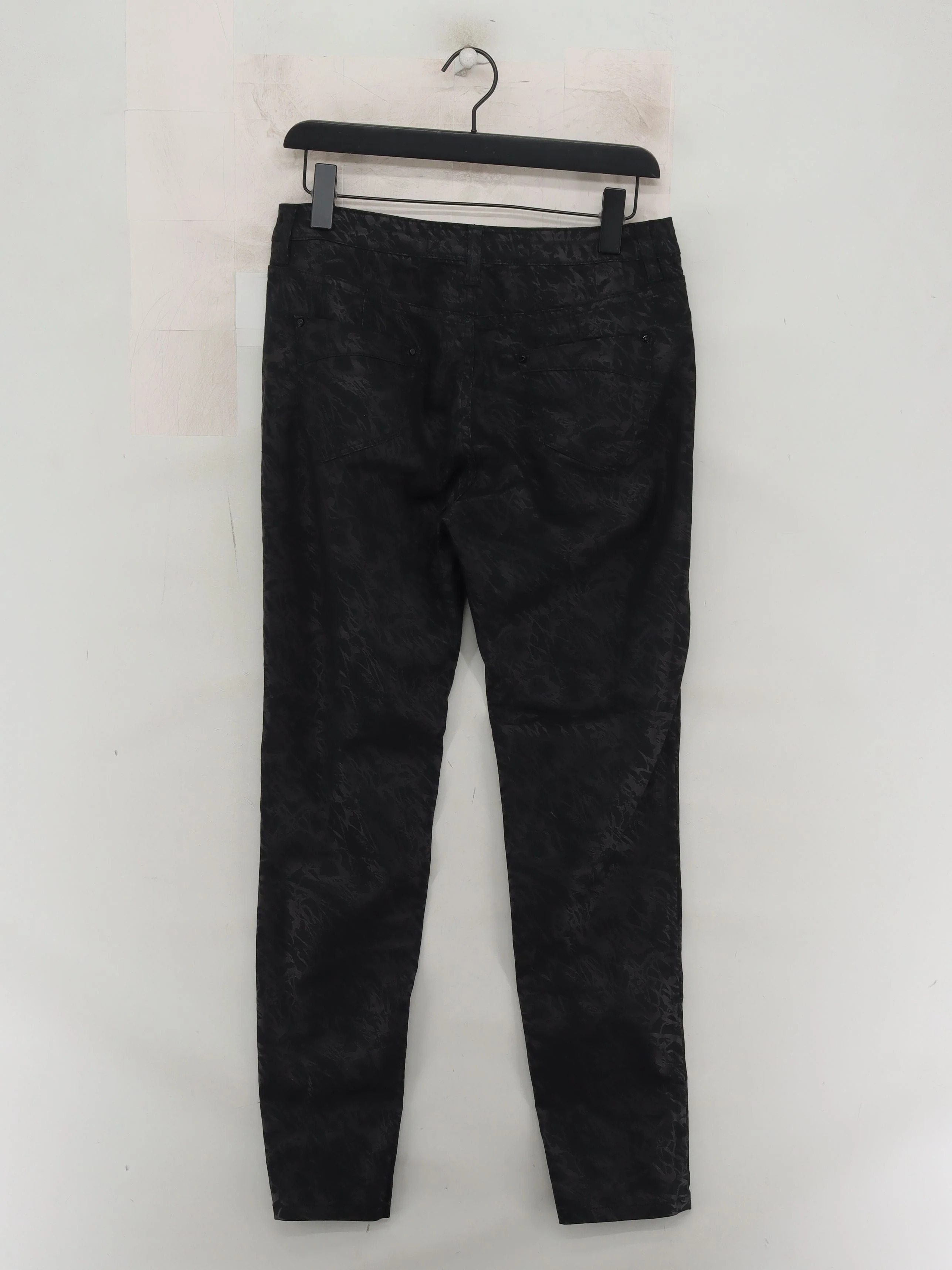 Karen Millen Women's Trousers UK 14 Black Cotton with Polyester, Elastane Chino - Image 2