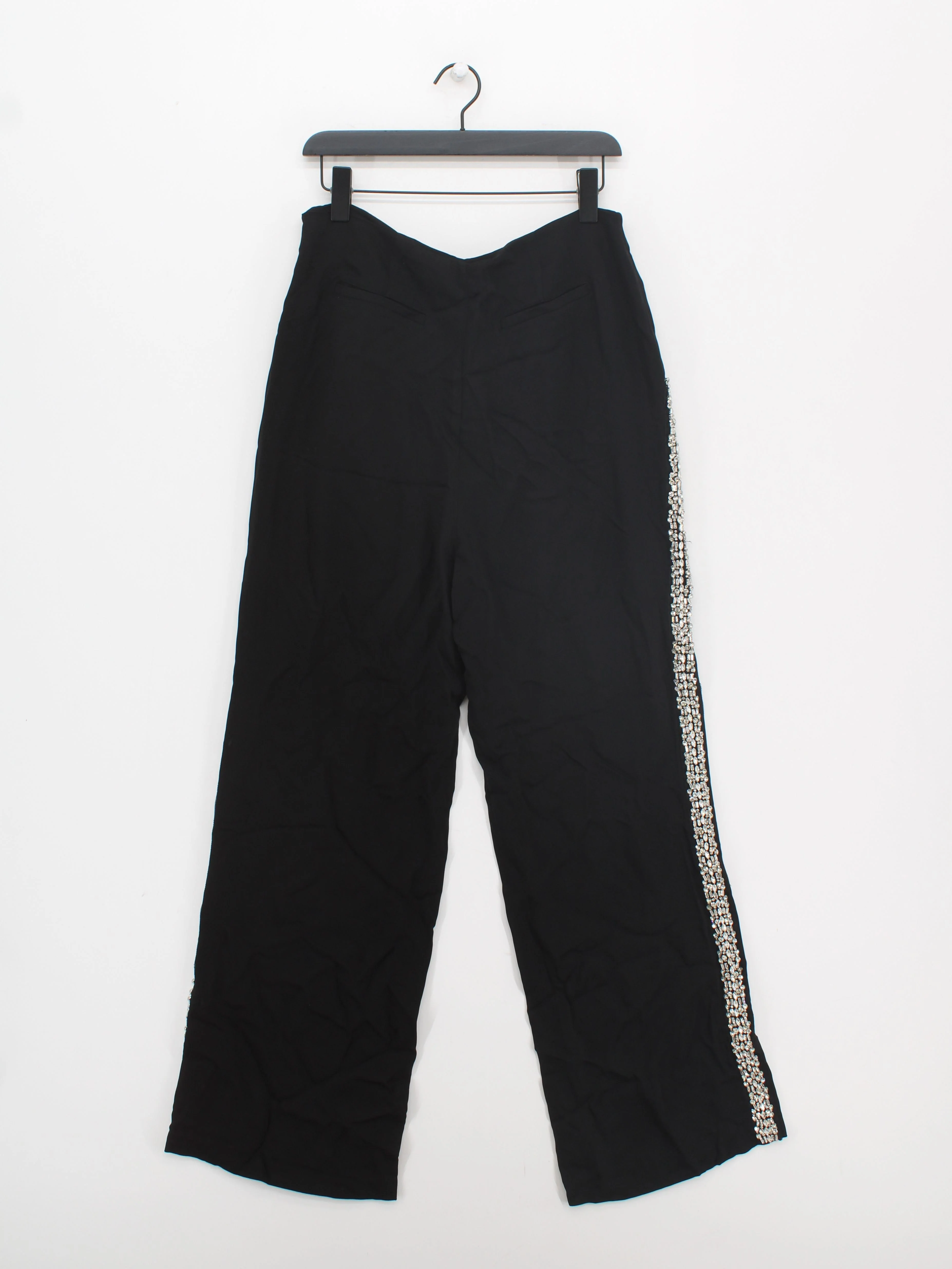 Karen Millen Women's Trousers UK 14 Black Viscose New with tags - Image 2
