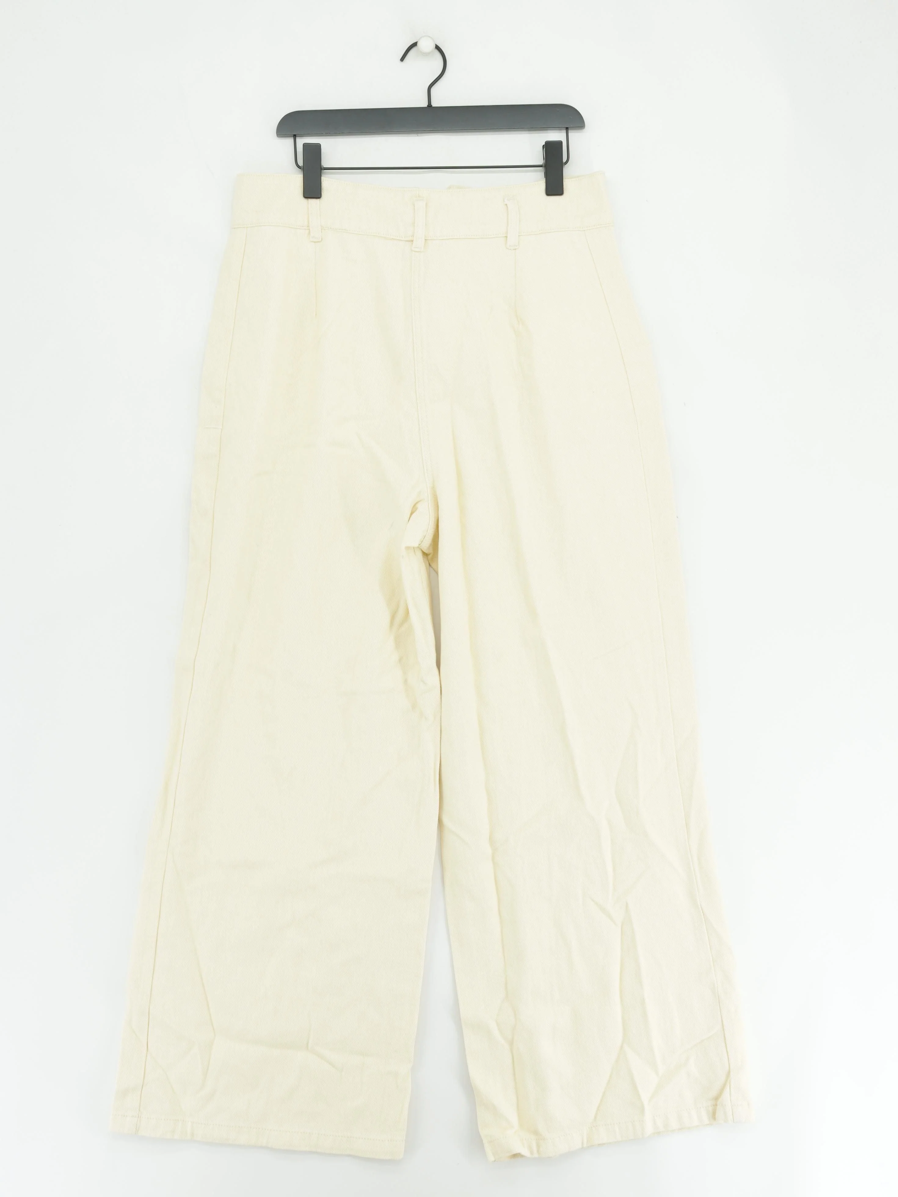 Karen Millen Women's Trousers UK 16 Cream 100% Cotton Chino New with tags - Image 2