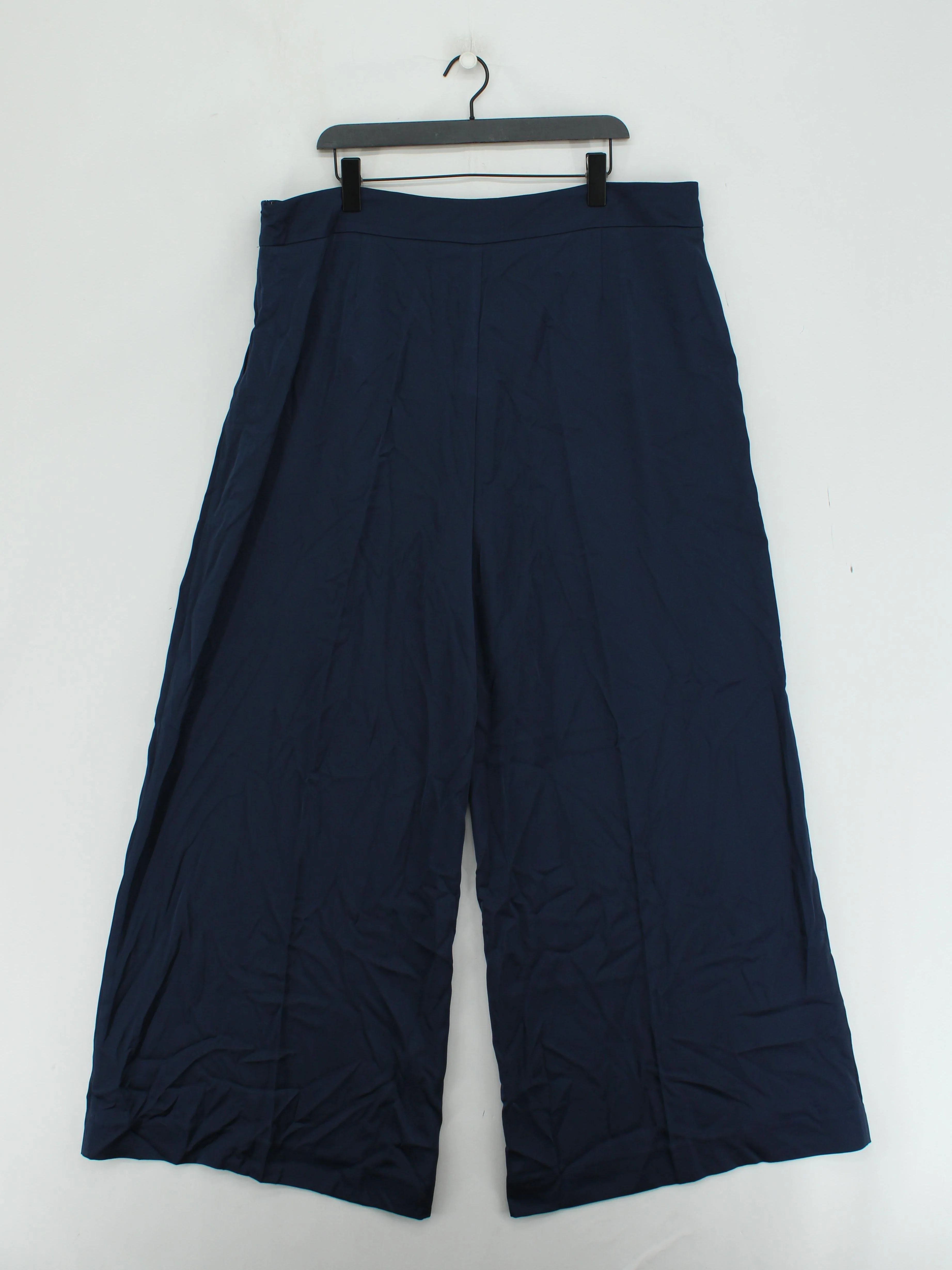 Karen Millen Women's Trousers UK 22 Blue 100% Polyester Cropped New with tags - Image 2