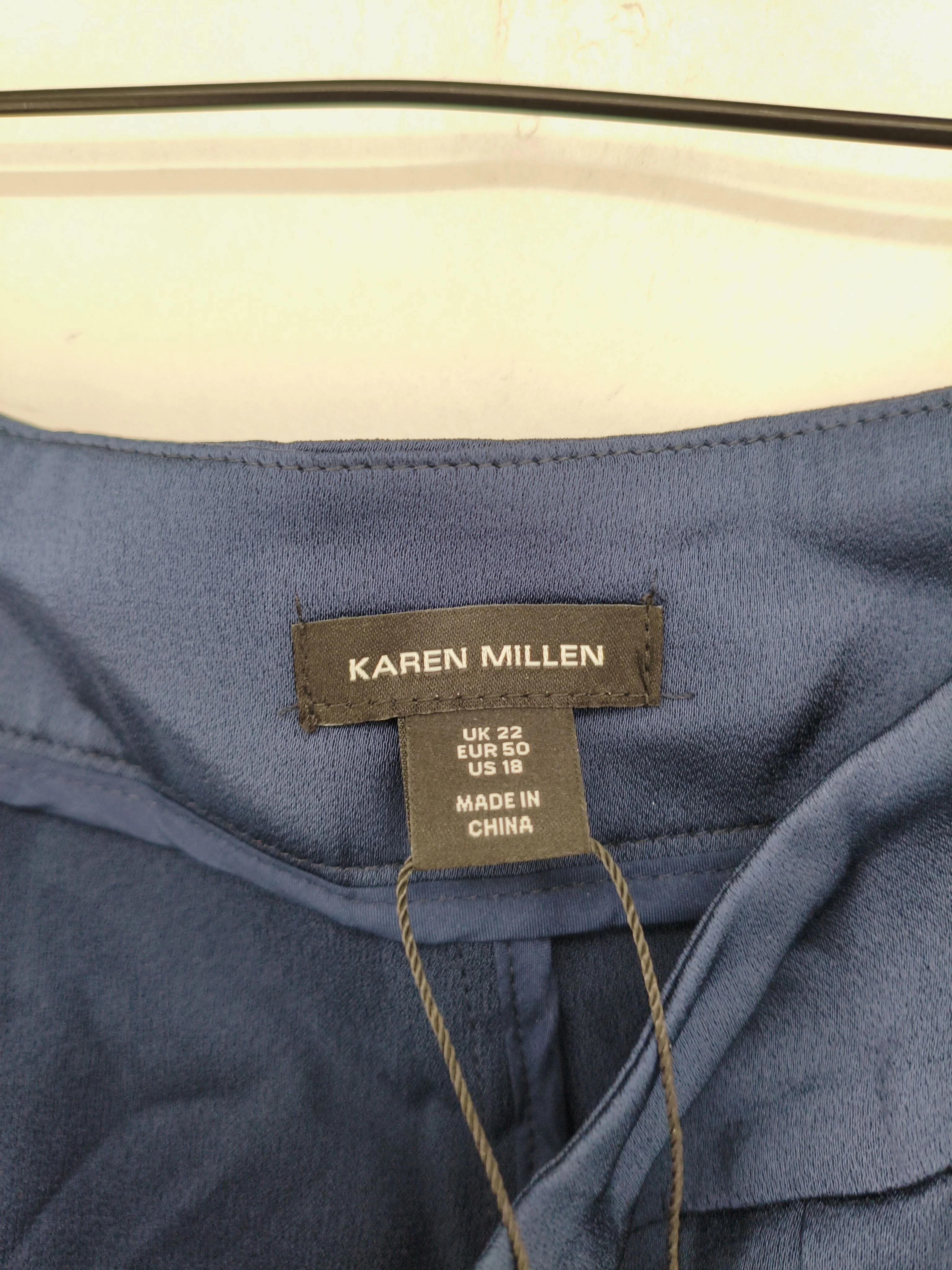 Karen Millen Women's Trousers UK 22 Blue 100% Polyester Cropped New with tags - Image 5